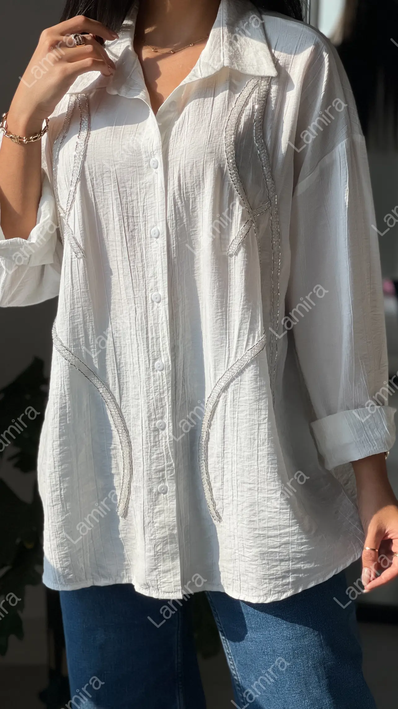 شومیز مانتویی مجلسی اوزجینال ترک طرح ماریس