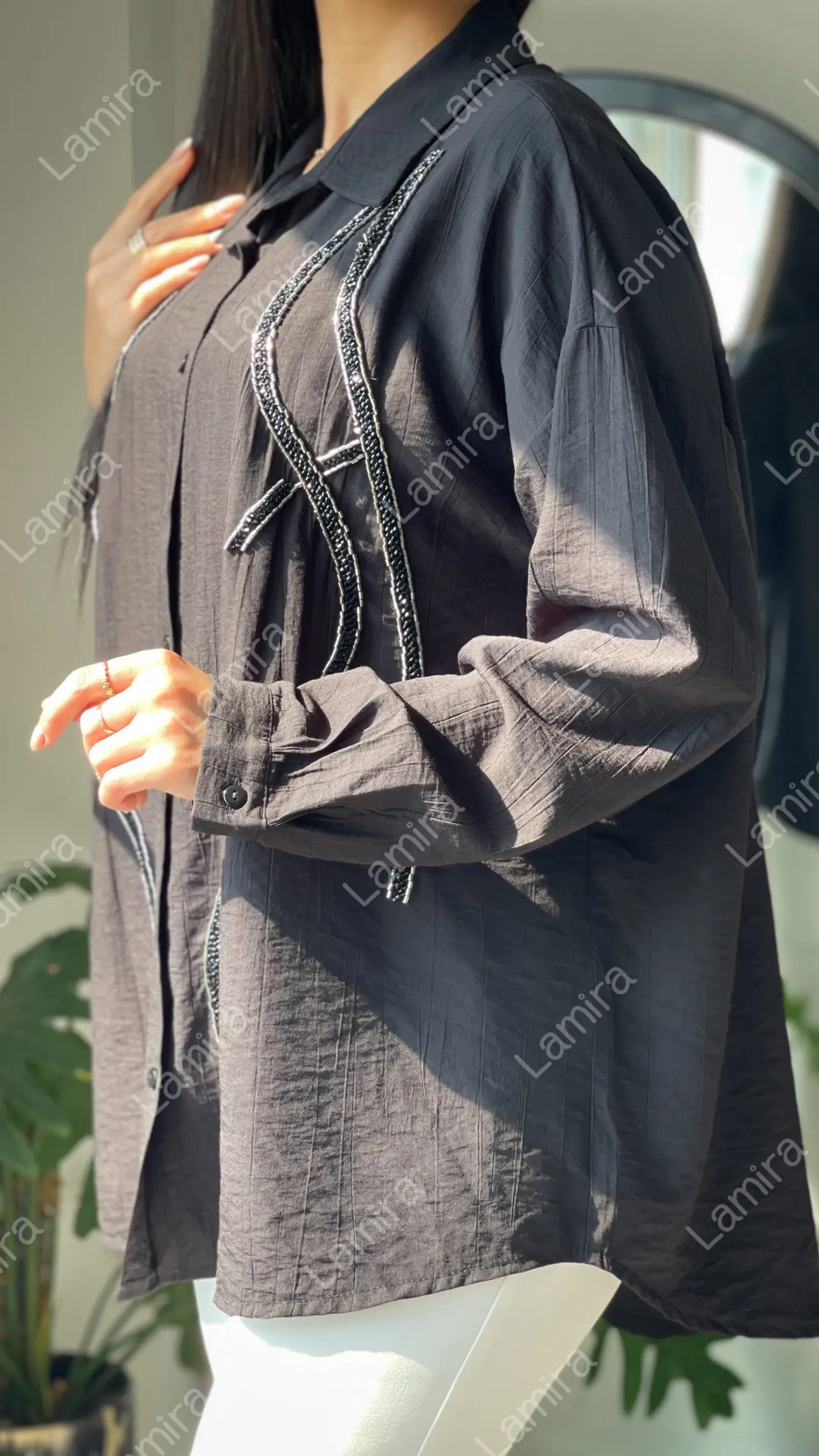 شومیز مانتویی مجلسی اوزجینال ترک طرح ماریس