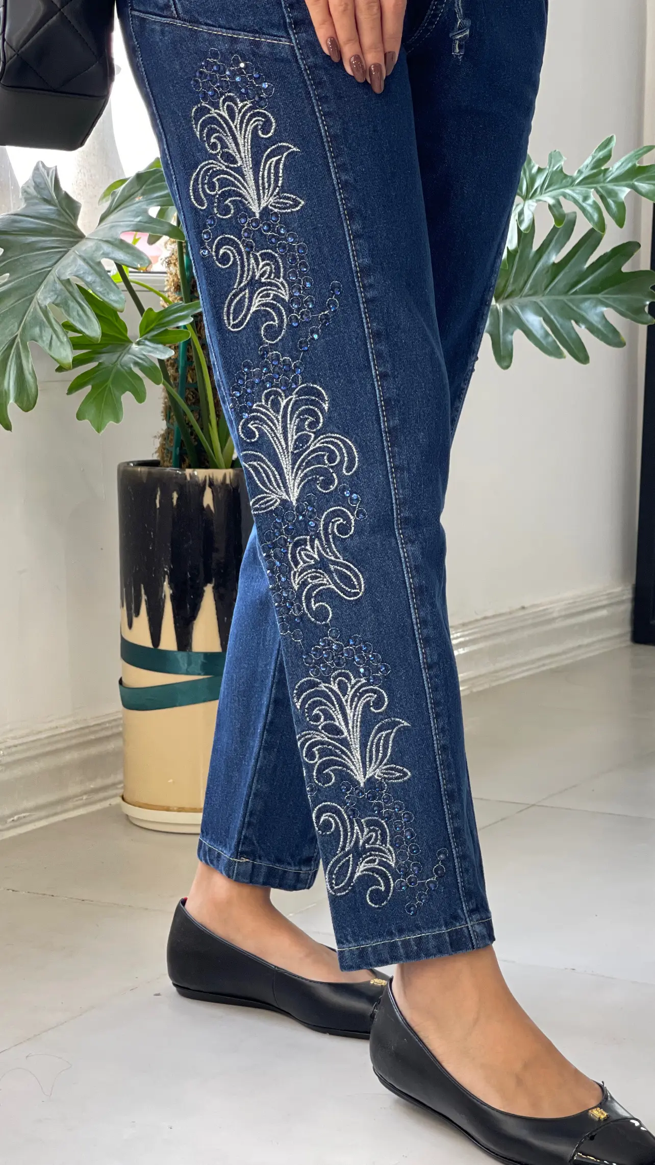 شلوار مام فیت جین برند اورجینال ترک