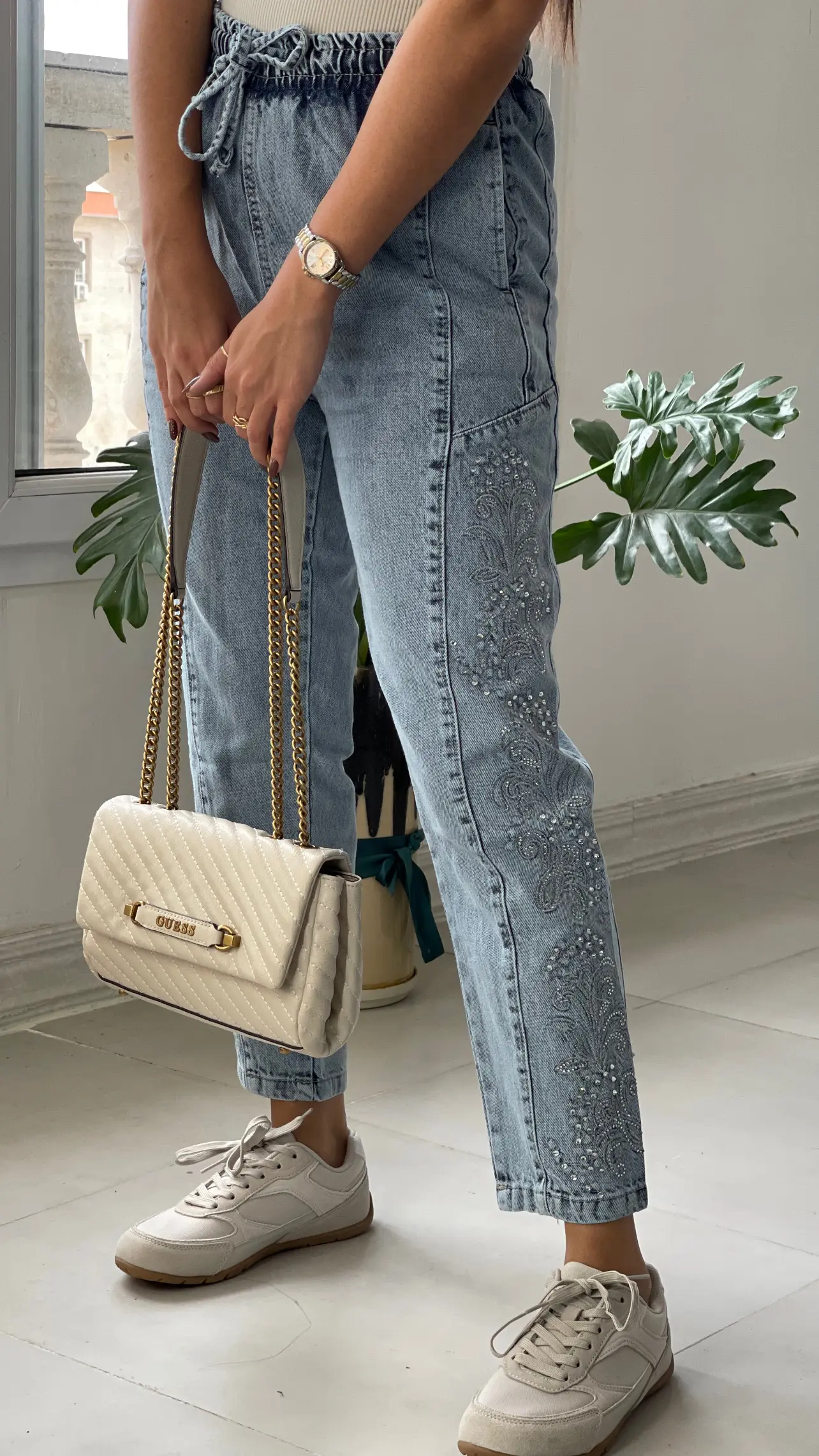 شلوار مام فیت جین برند اورجینال ترک