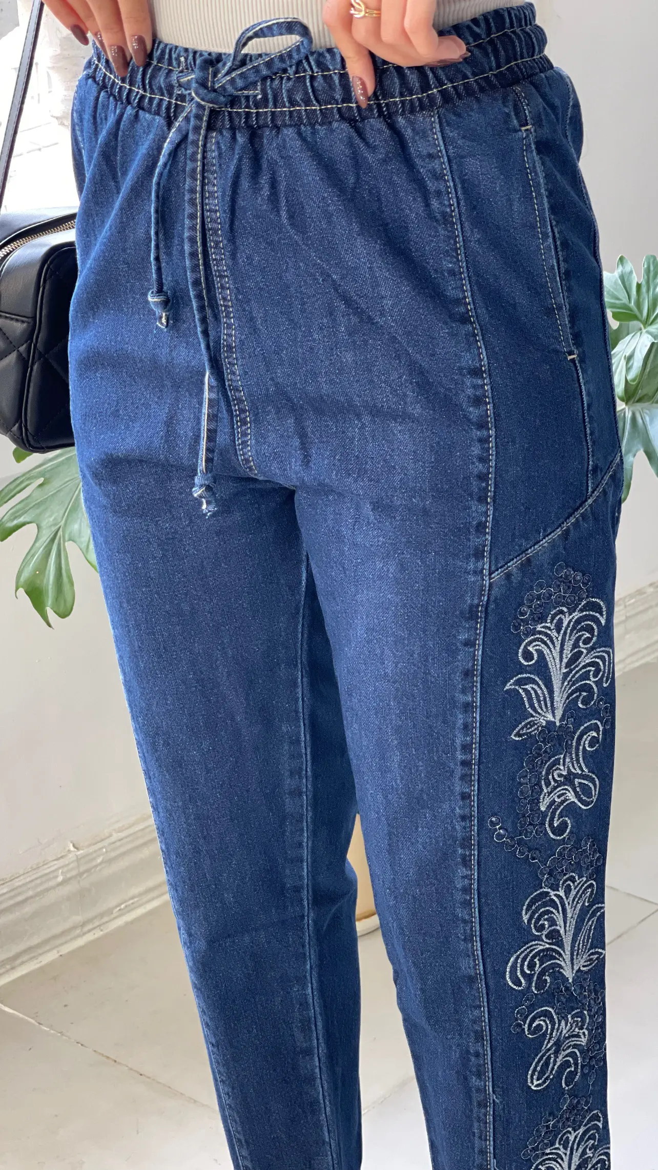 شلوار مام فیت جین برند اورجینال ترک