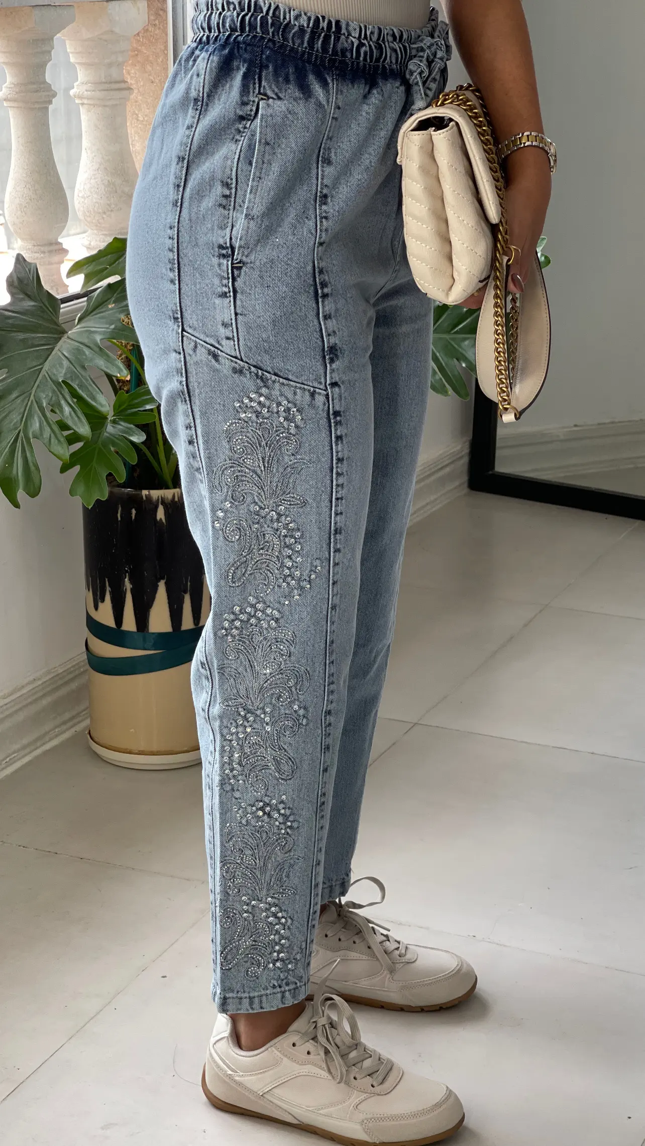 شلوار مام فیت جین برند اورجینال ترک