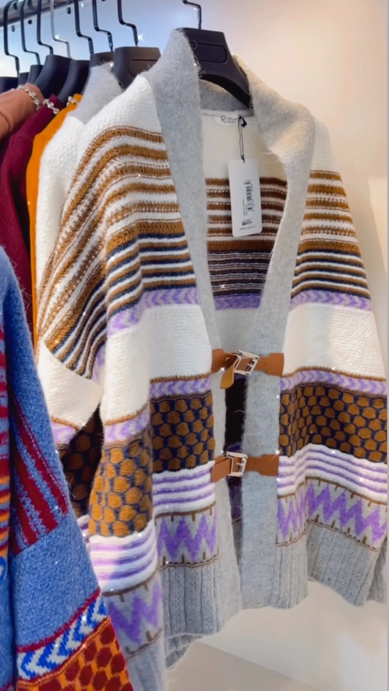 بافت کمربند دار رنگی برند اوجینال ترک