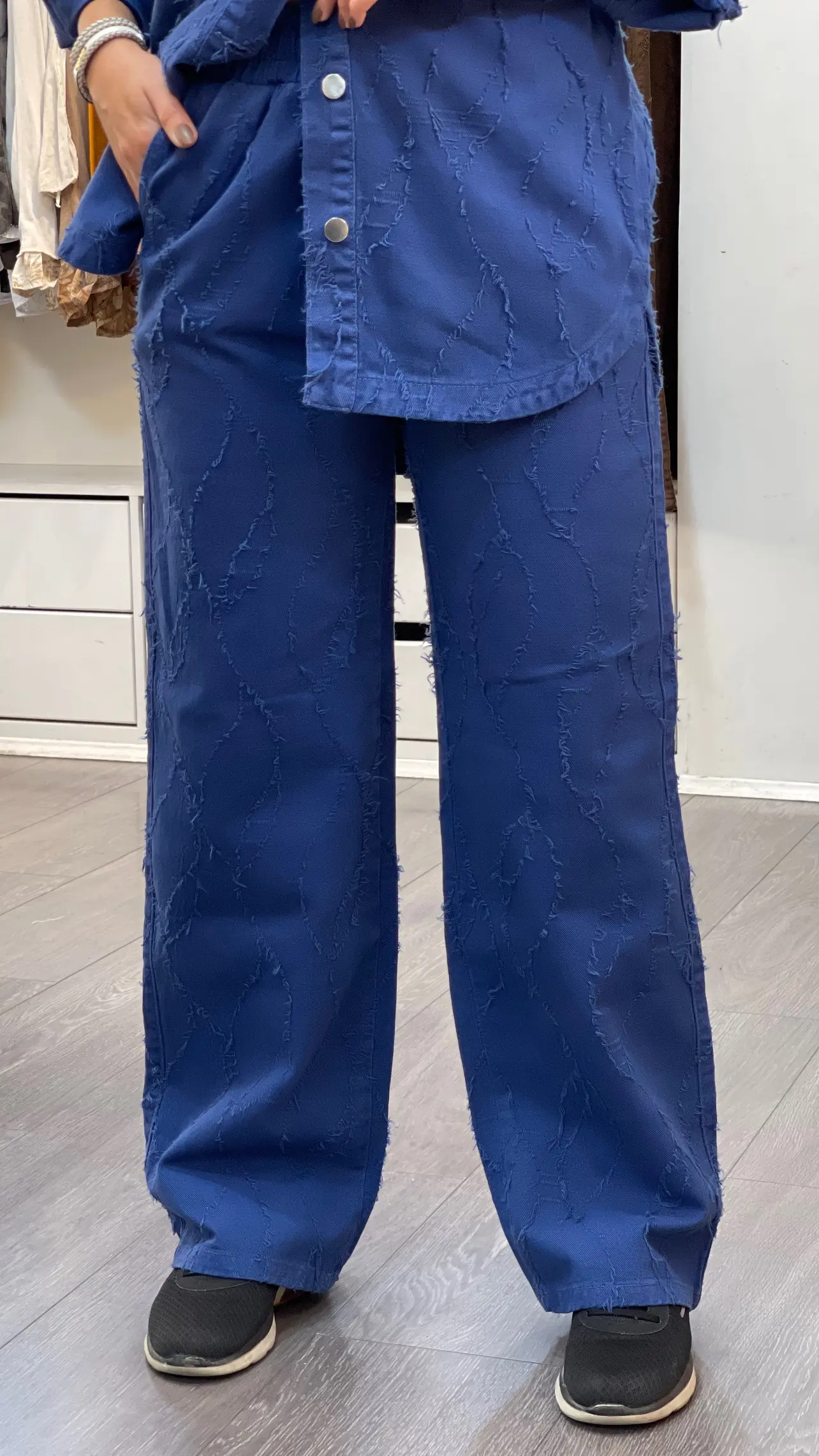 ست جین طرح دار گل برجسته