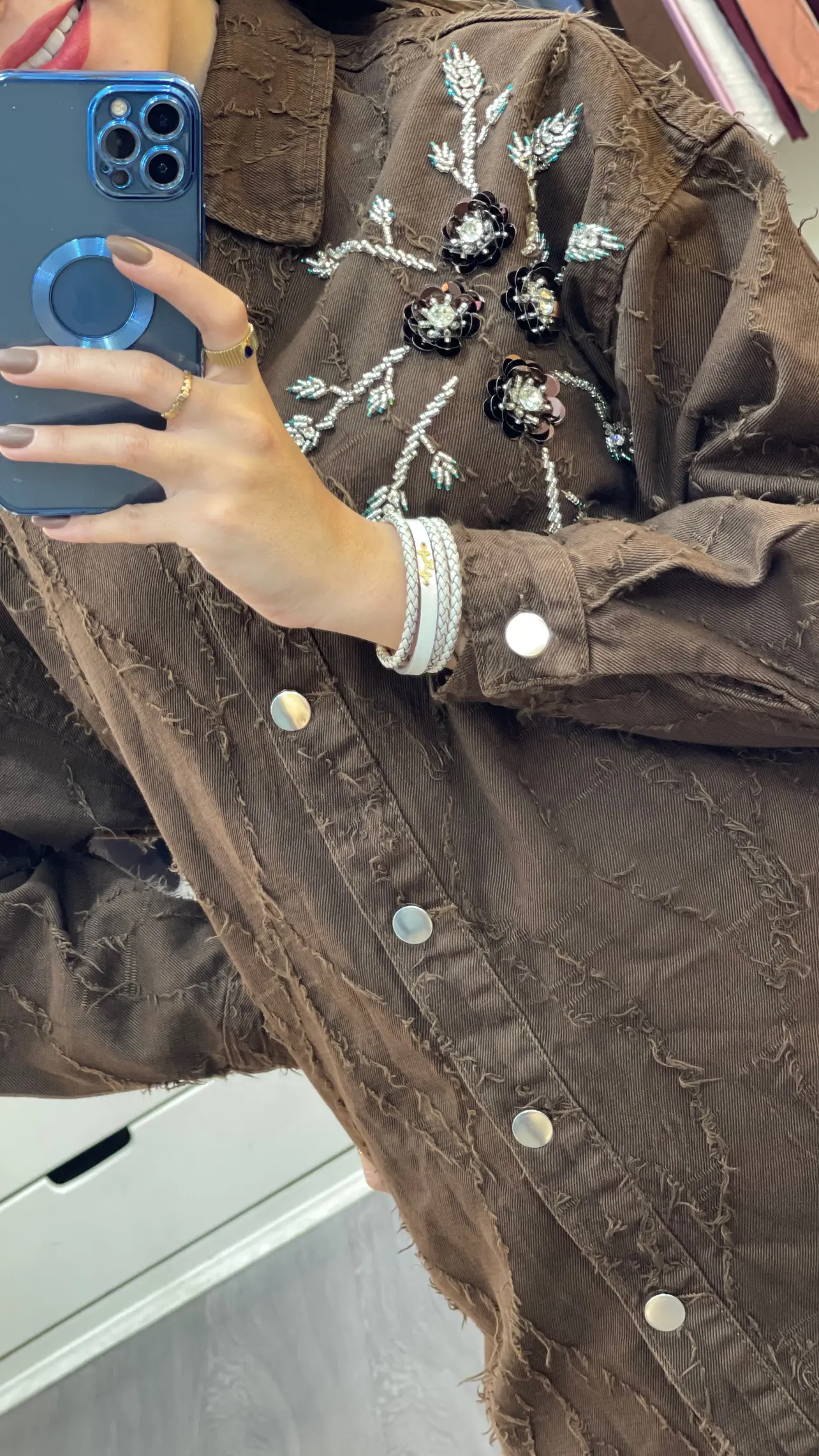 ست جین طرح دار گل برجسته