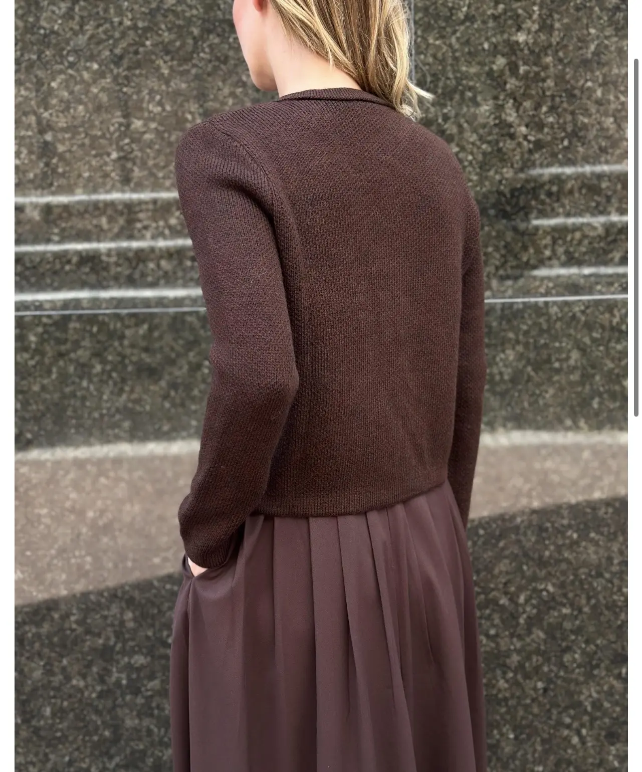 کت بافت دکمه پاپیونی طرح زارا