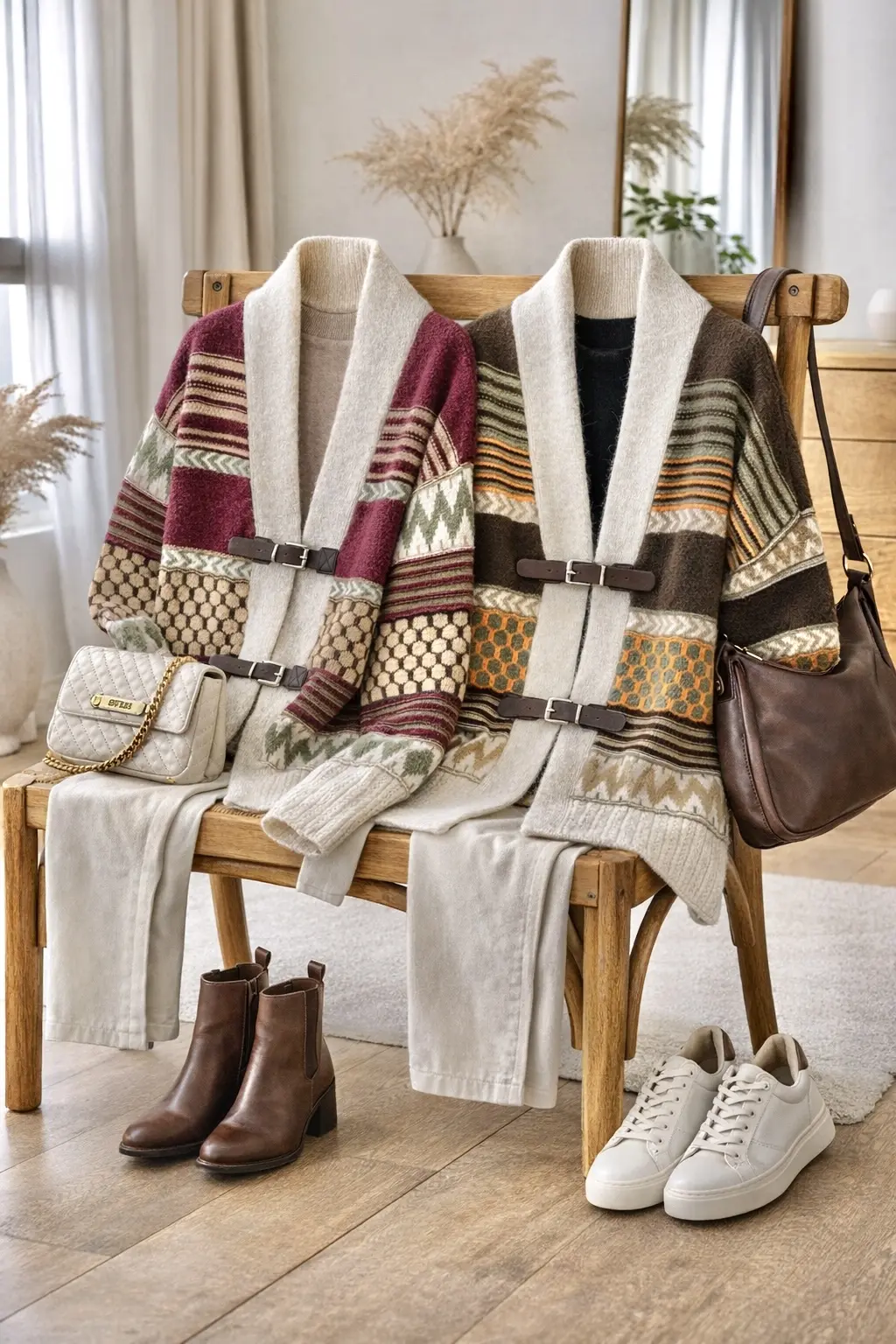 بافت کمربند دار رنگی برند اوجینال ترک