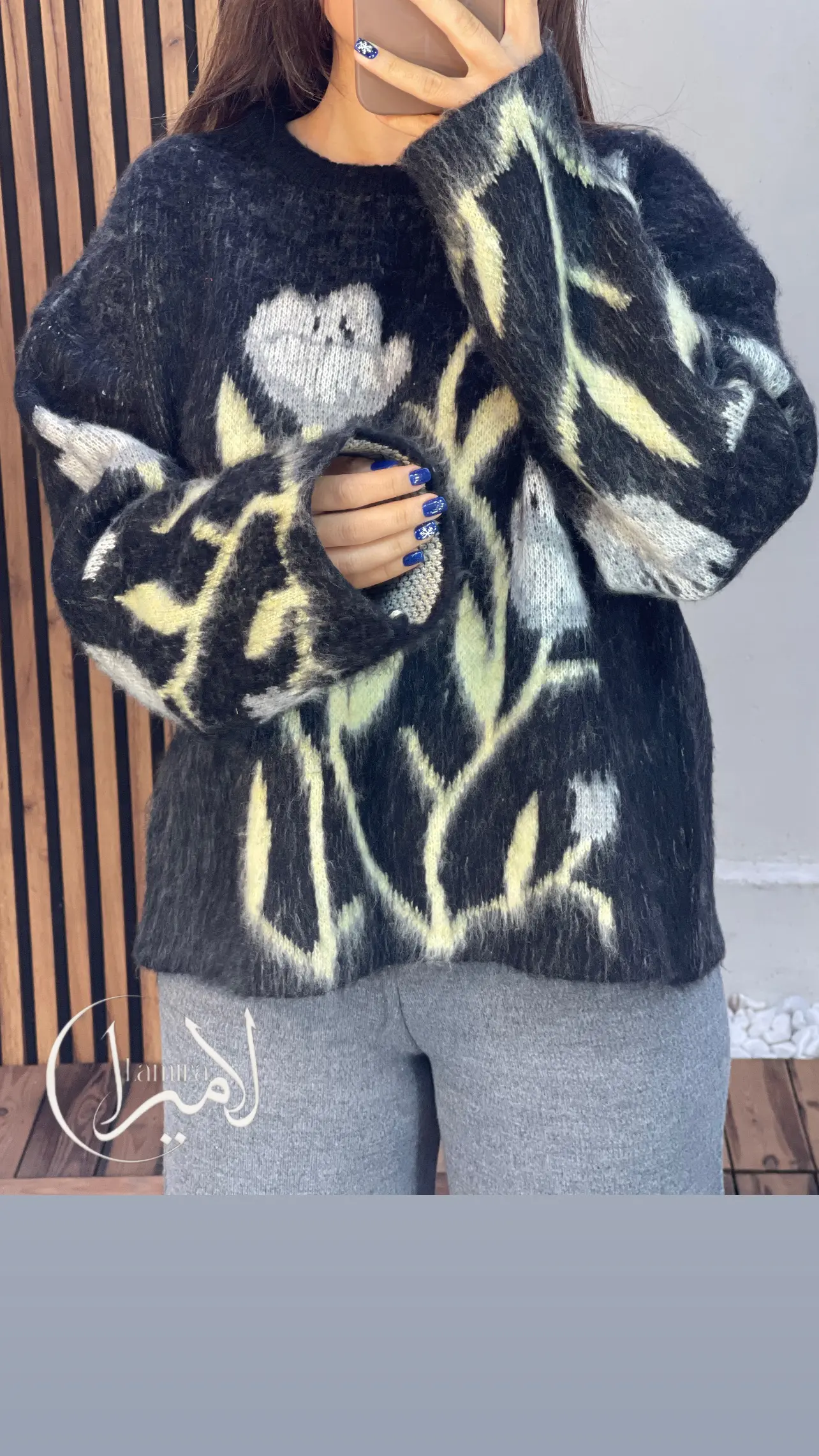 بافت اورجینال ترک پشمی طرح گل لاله