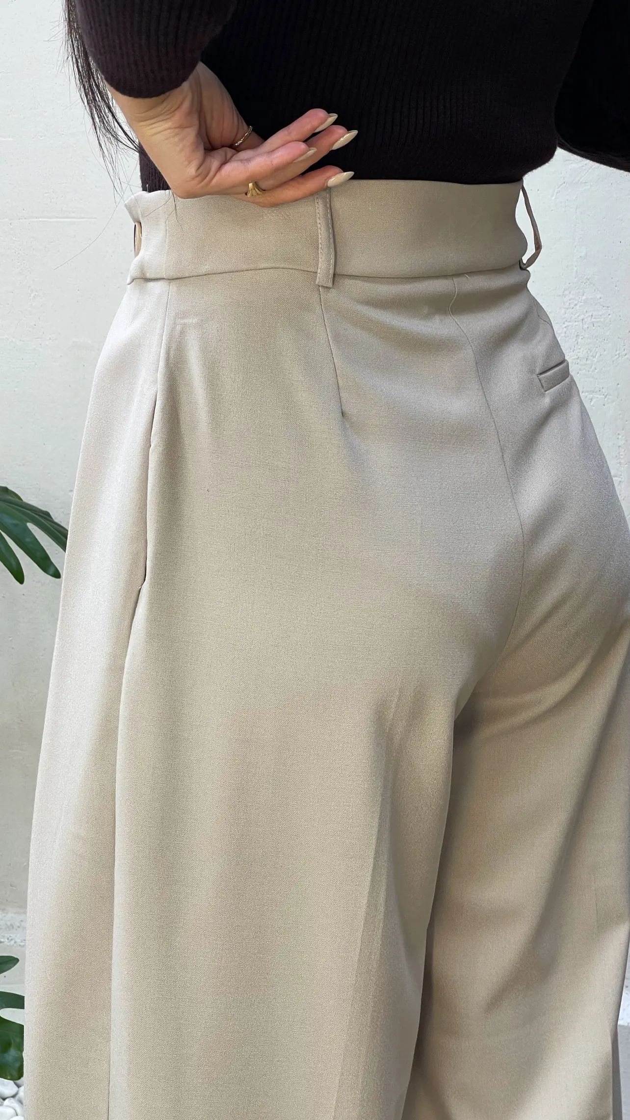 شلوار جلو دکمه دار zara از بالا گشاد برند اورجینال ترک