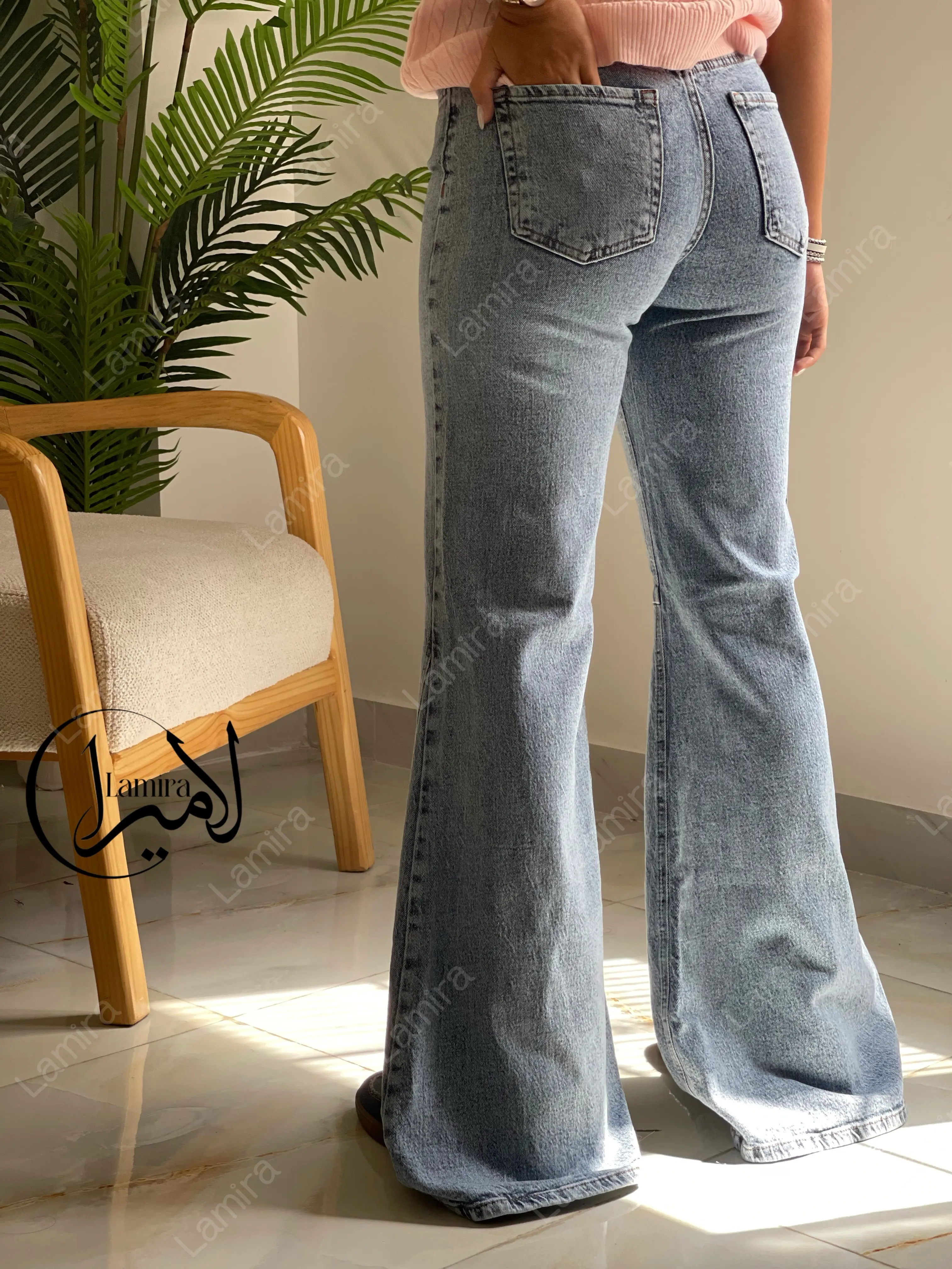 شلوار جین بوتکات برش دار 003 طرح zara
