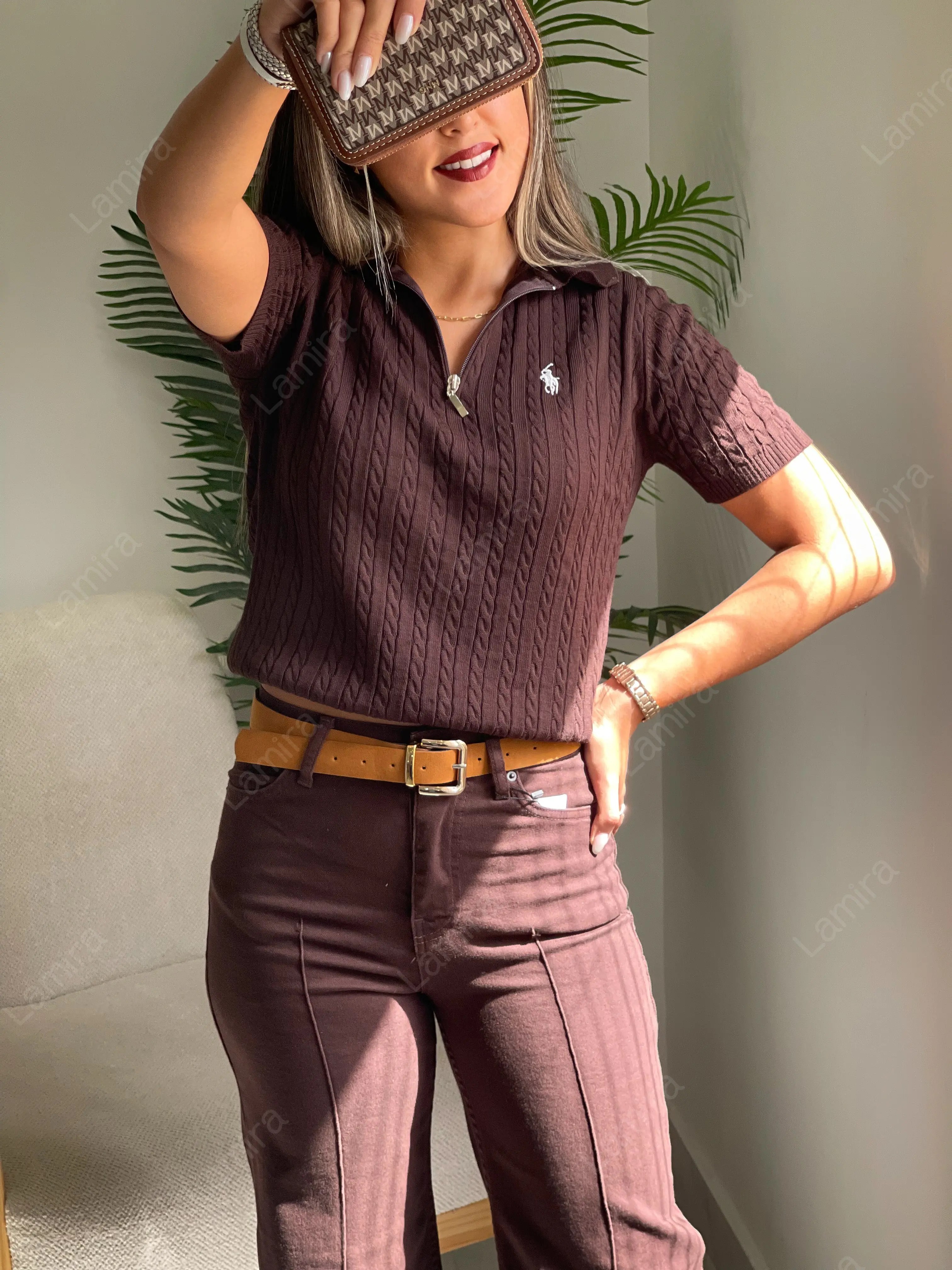 ریز بافت نیم زیپ polo