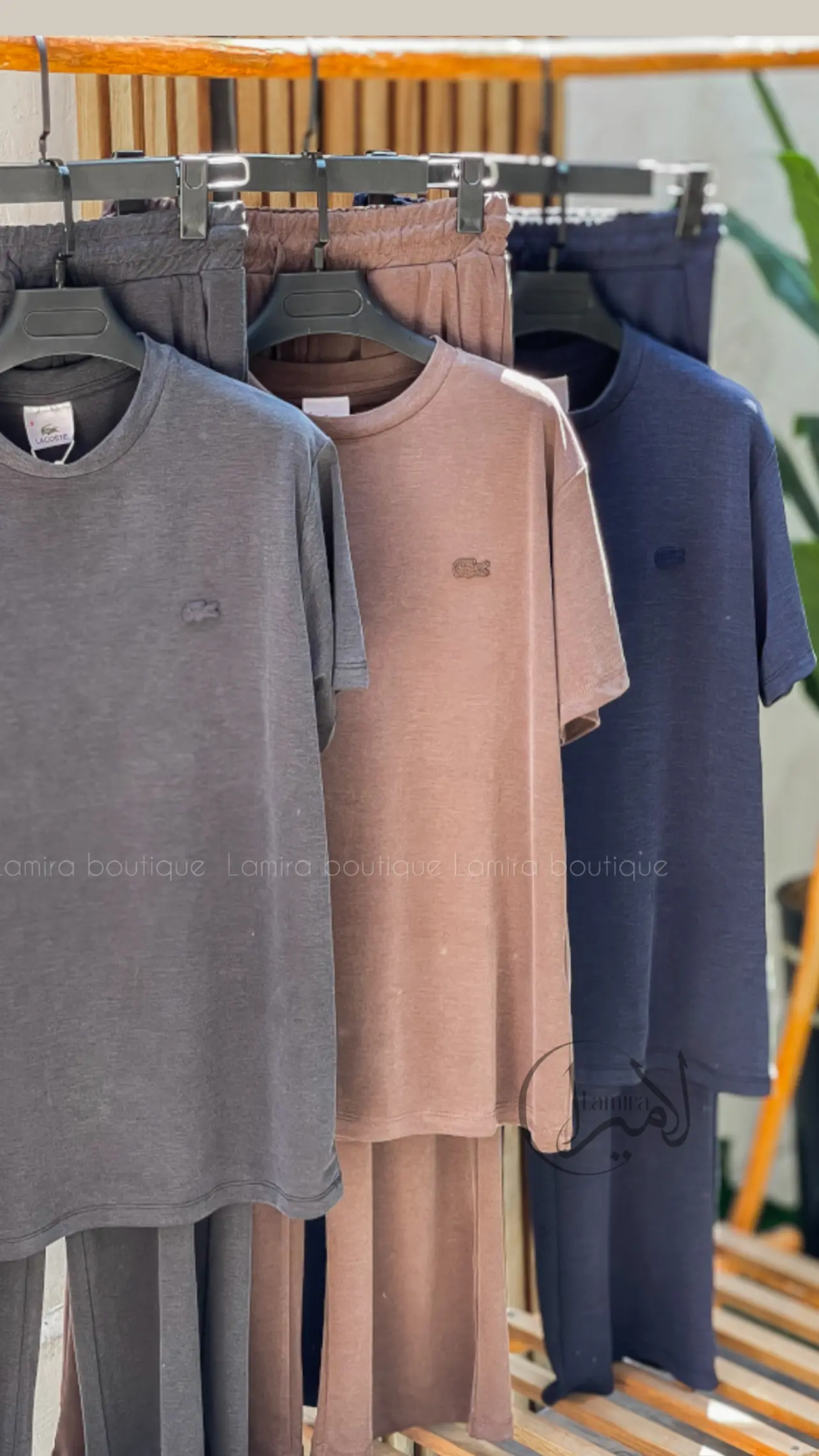 ست oyshoبلوز شلوار اسپرت اورجینال ترک Lacoste