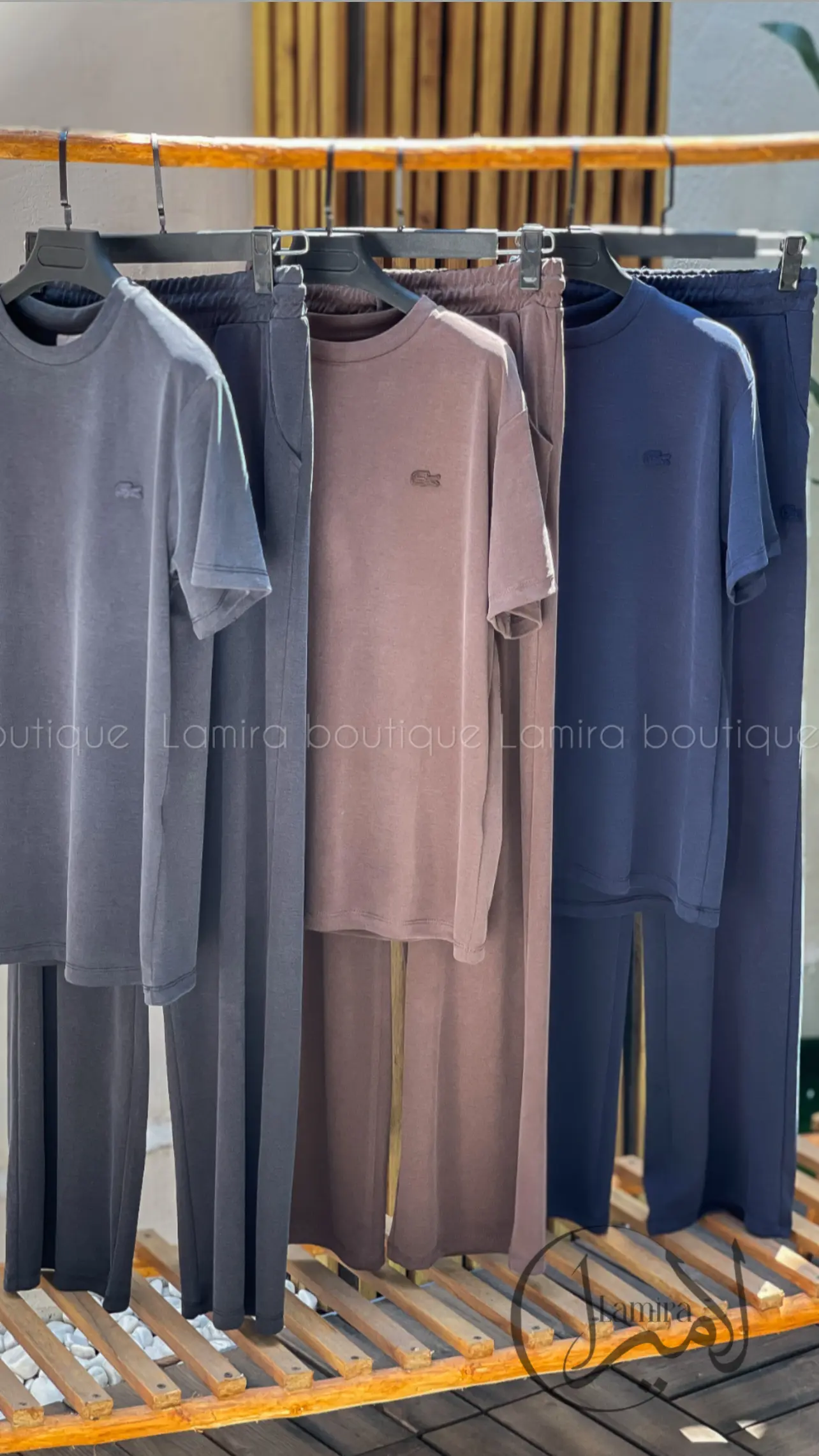 ست oyshoبلوز شلوار اسپرت اورجینال ترک Lacoste