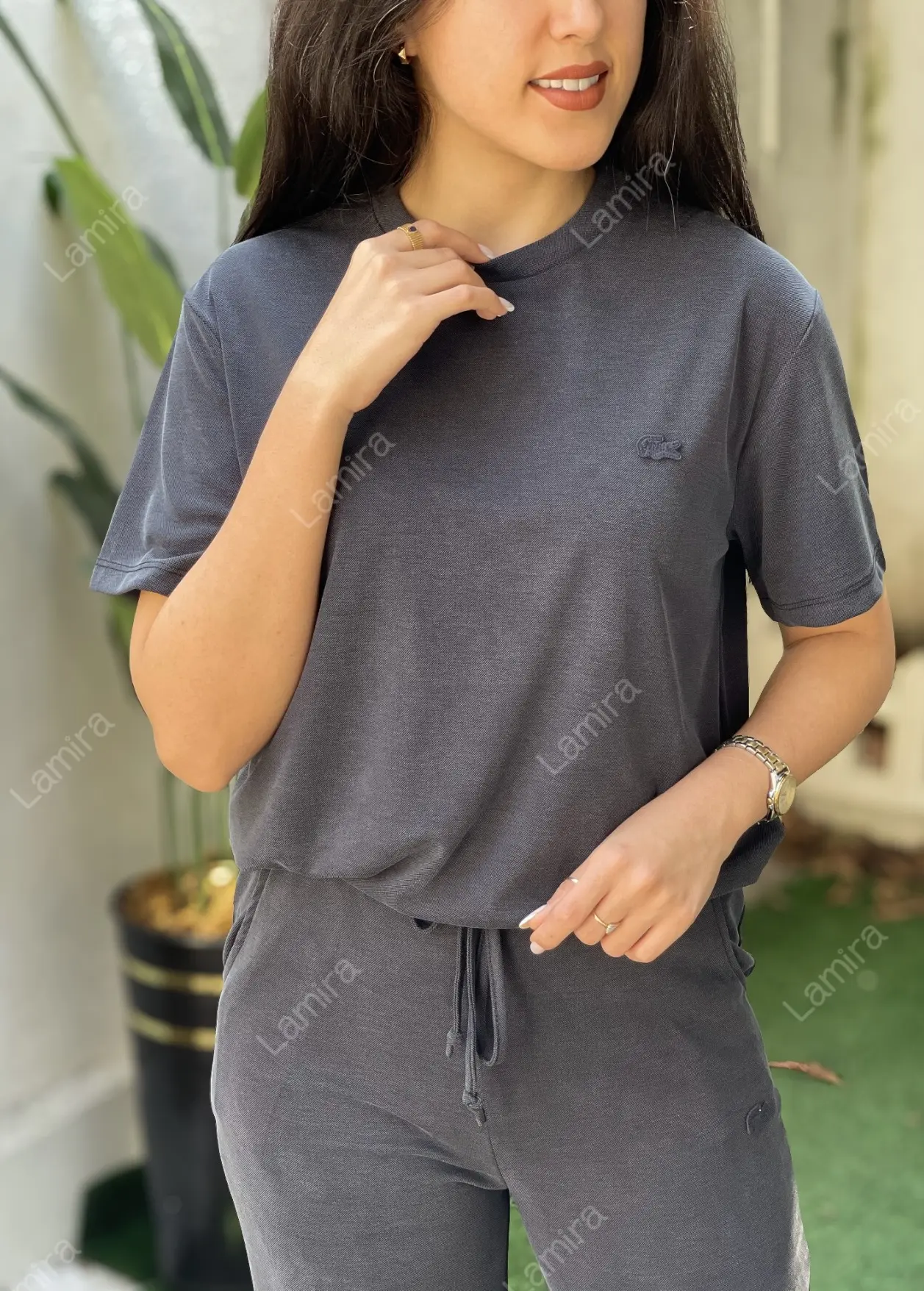 ست oyshoبلوز شلوار اسپرت اورجینال ترک Lacoste