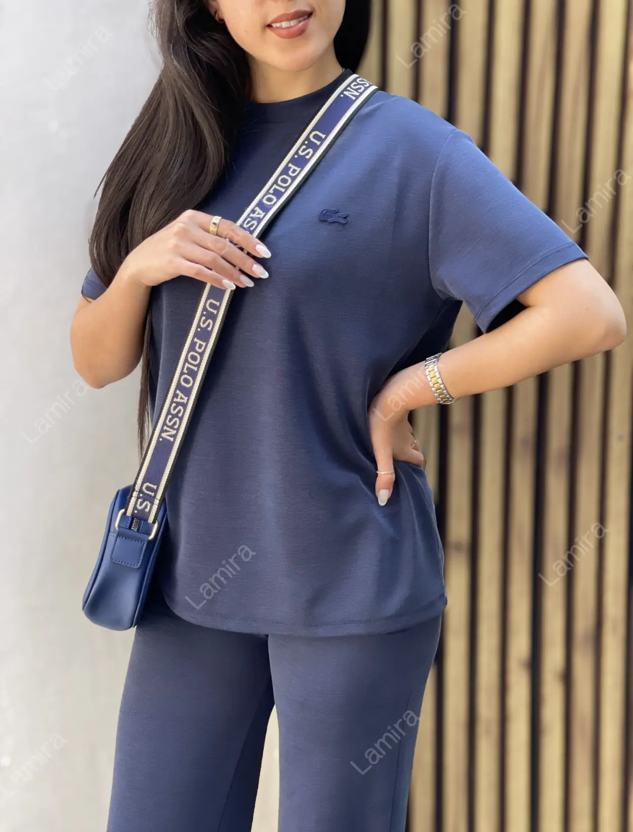 ست oyshoبلوز شلوار اسپرت اورجینال ترک Lacoste