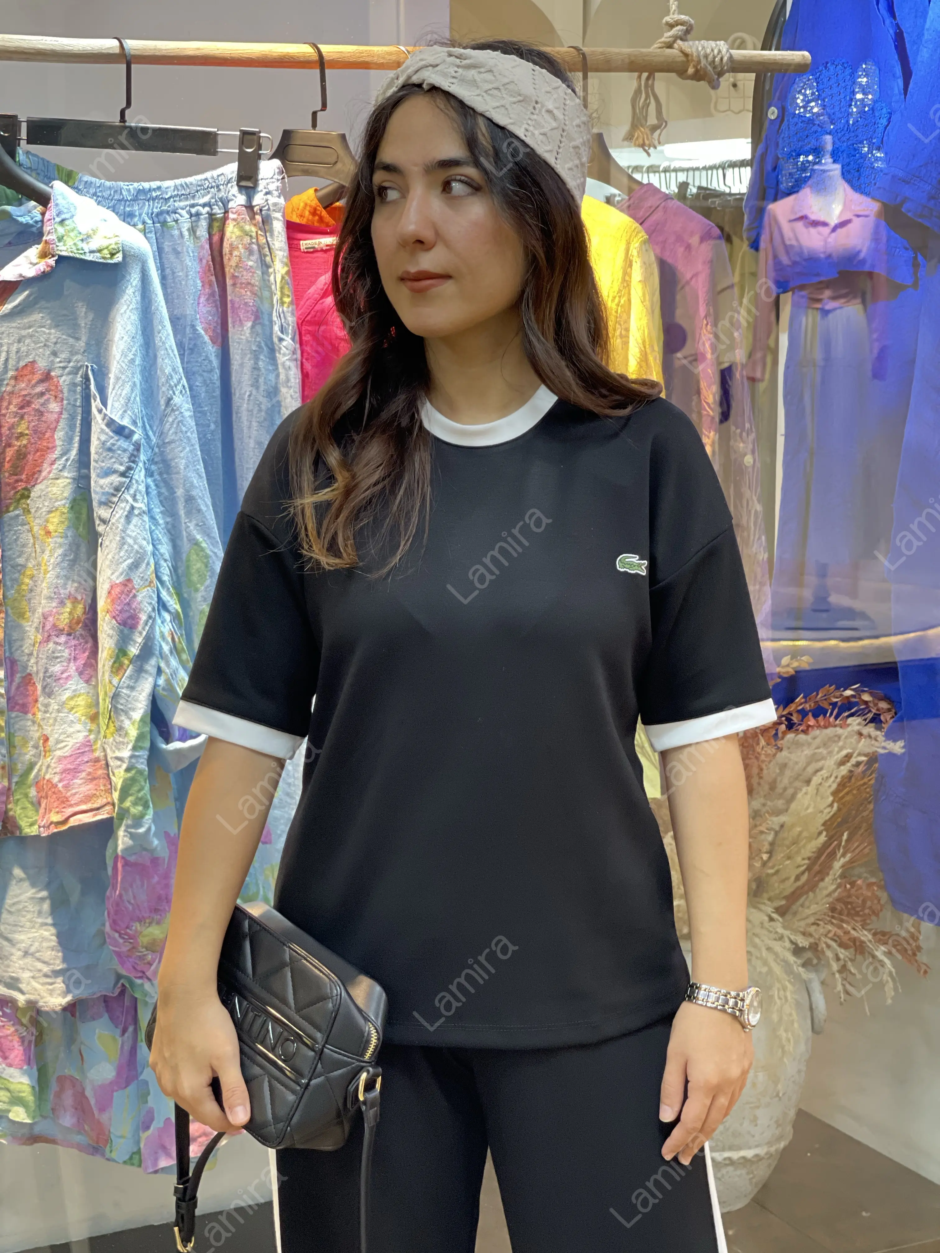 ست اویشو شلوار بغل خط سفید