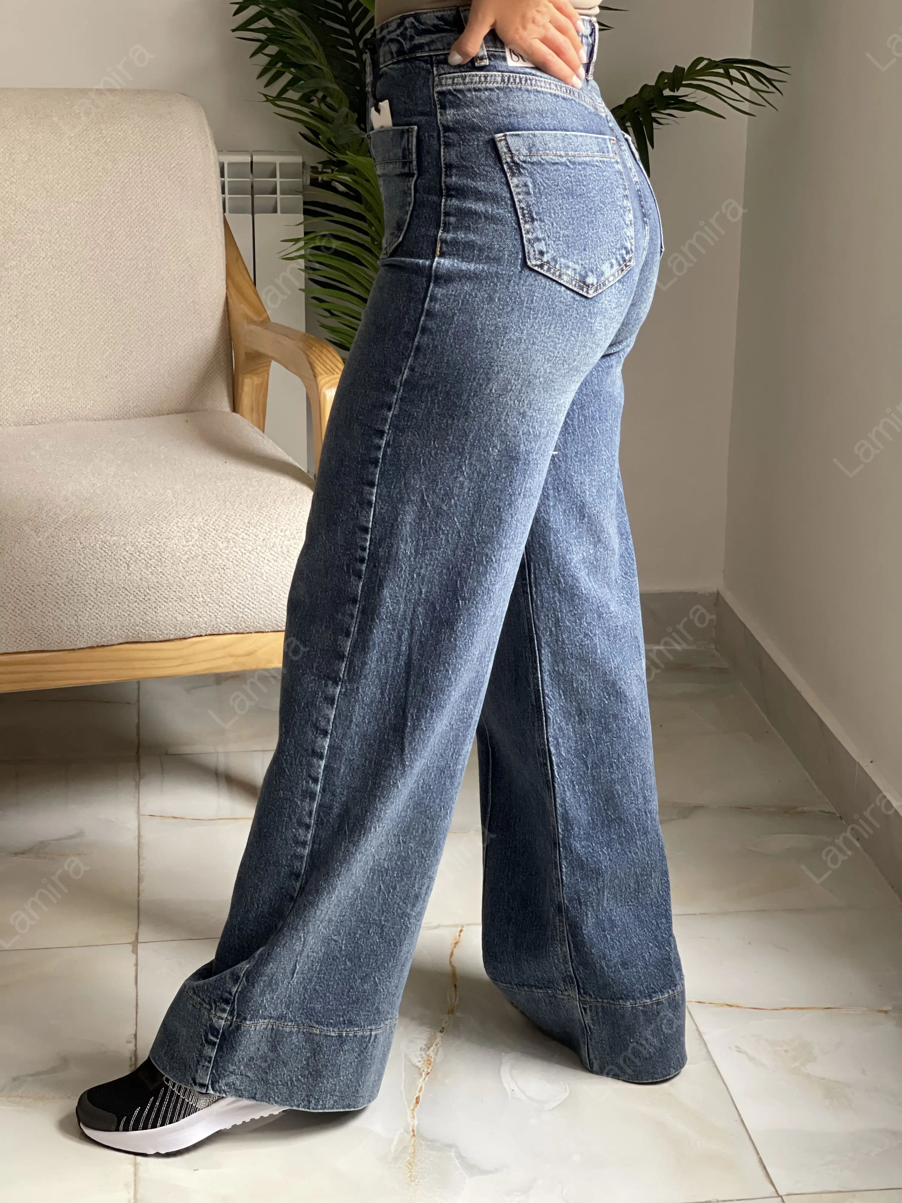 شلوار جین دو جیب مغزی دوزی Zara’s model
