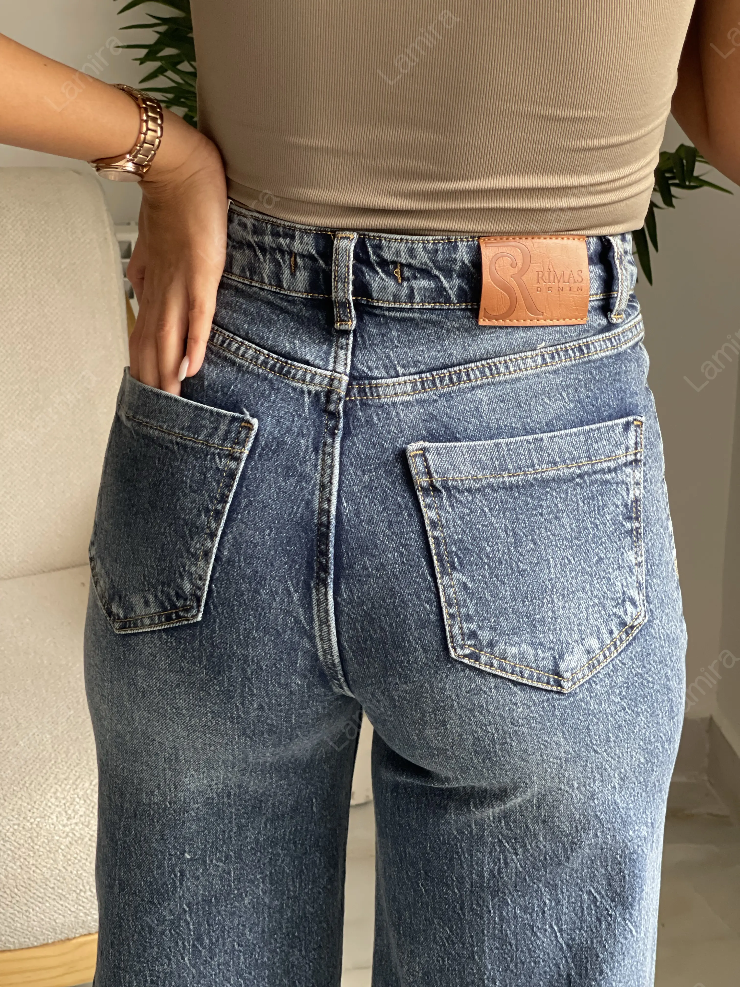 شلوار جین دو جیب مغزی دوزی Zara’s model