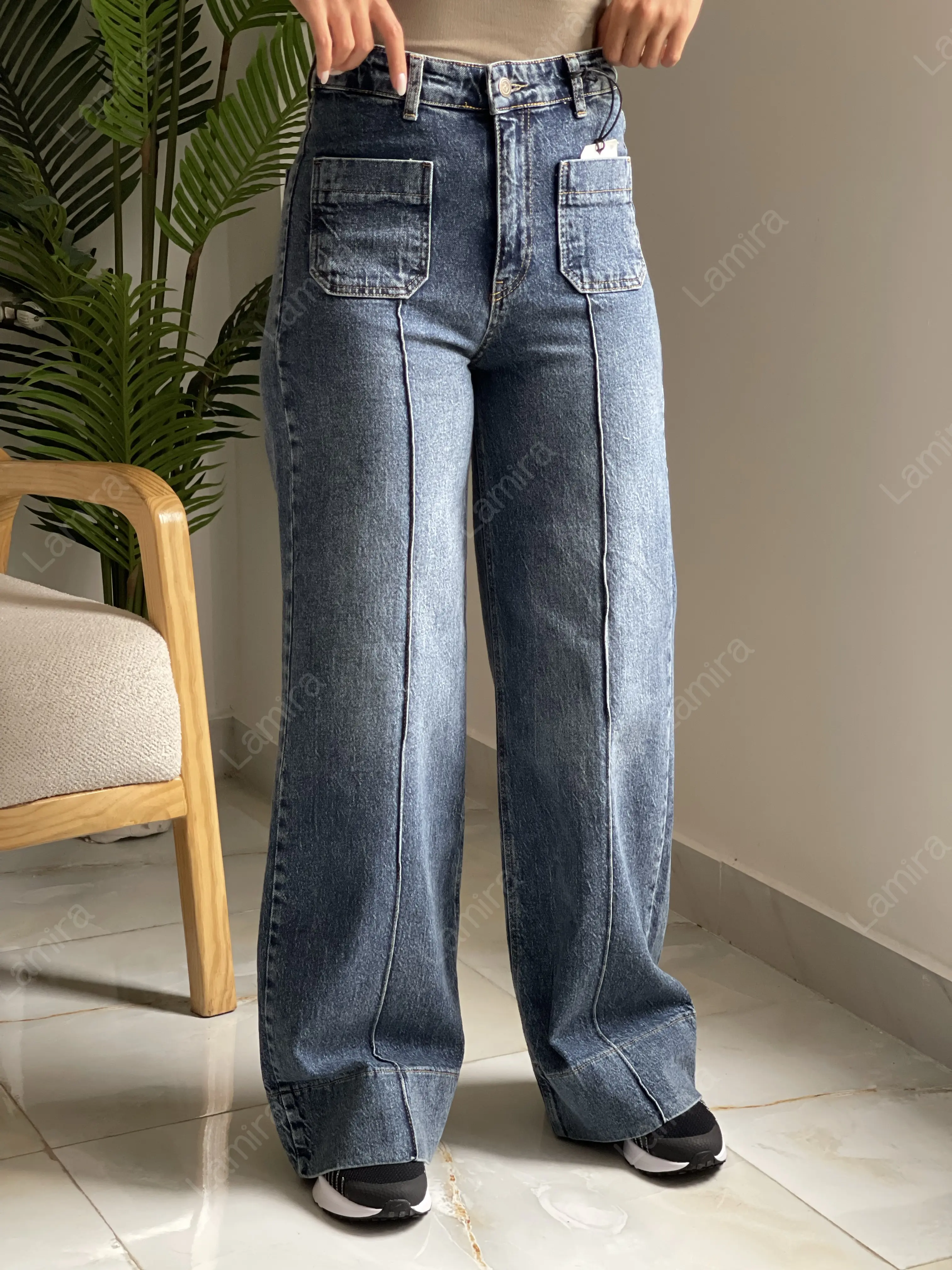 شلوار جین دو جیب مغزی دوزی Zara’s model