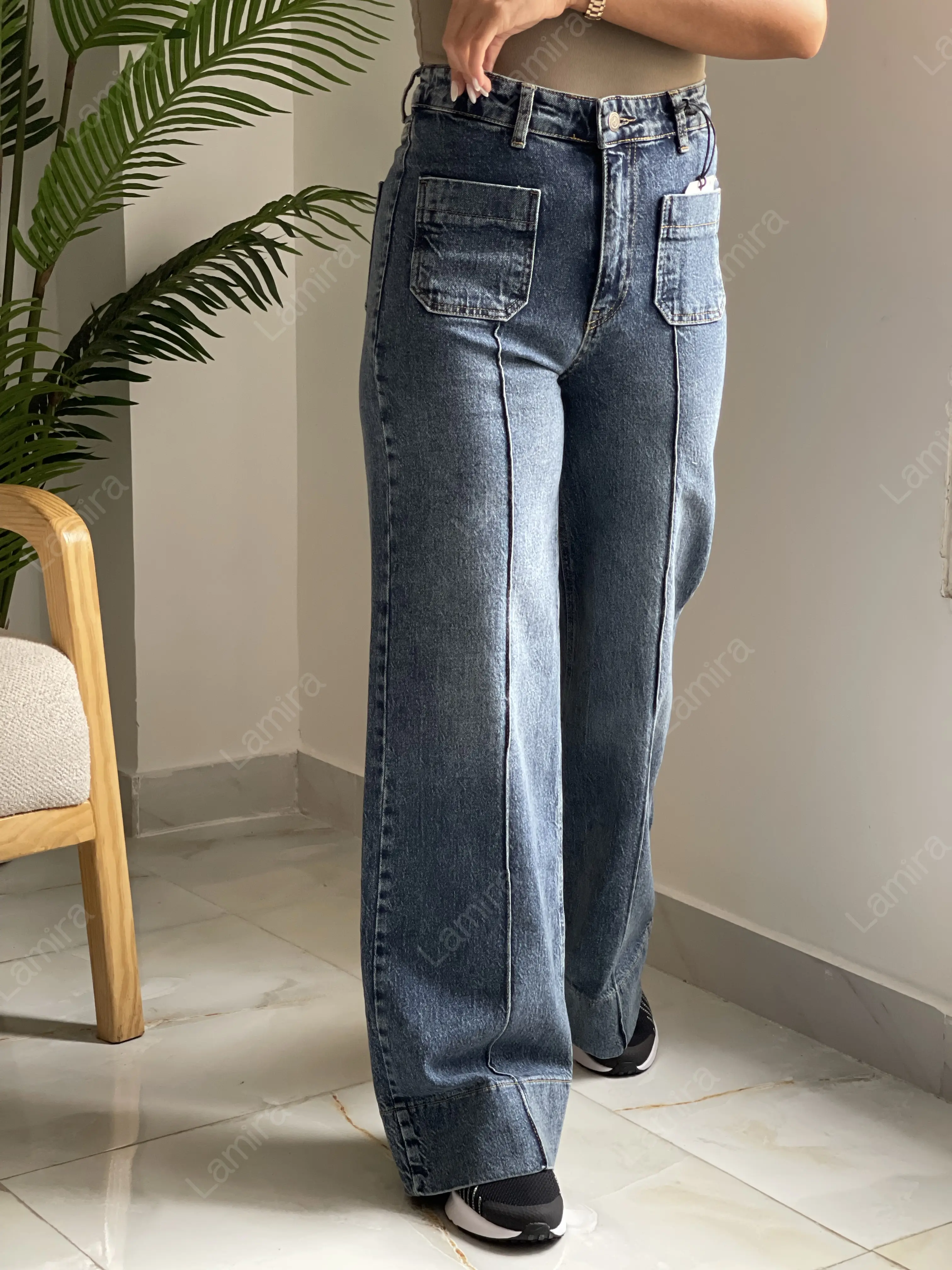 شلوار جین دو جیب مغزی دوزی Zara’s model
