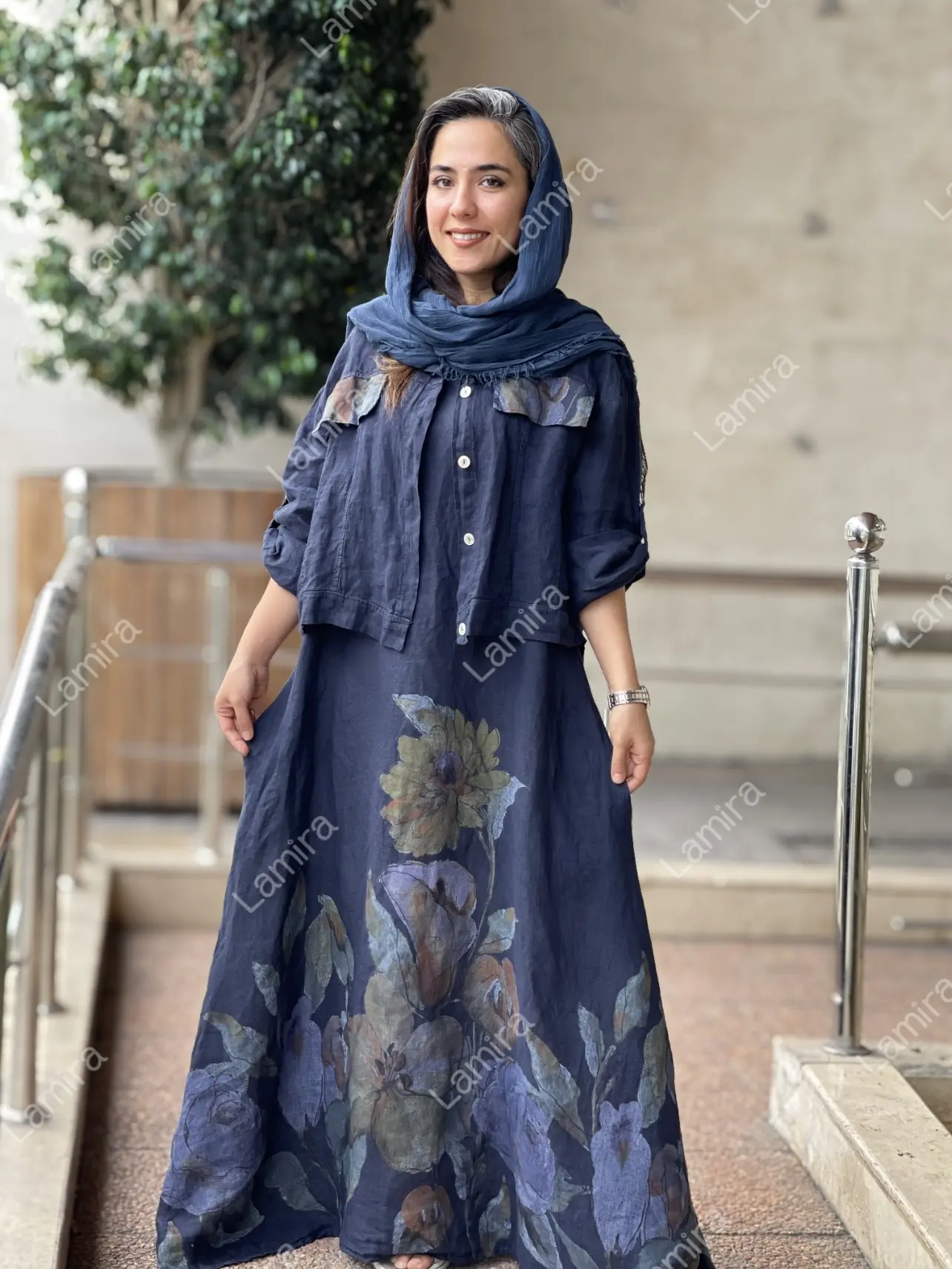 پیراهن لینن ایتالیایی گرم بالا کت سارافون طرح ساریس