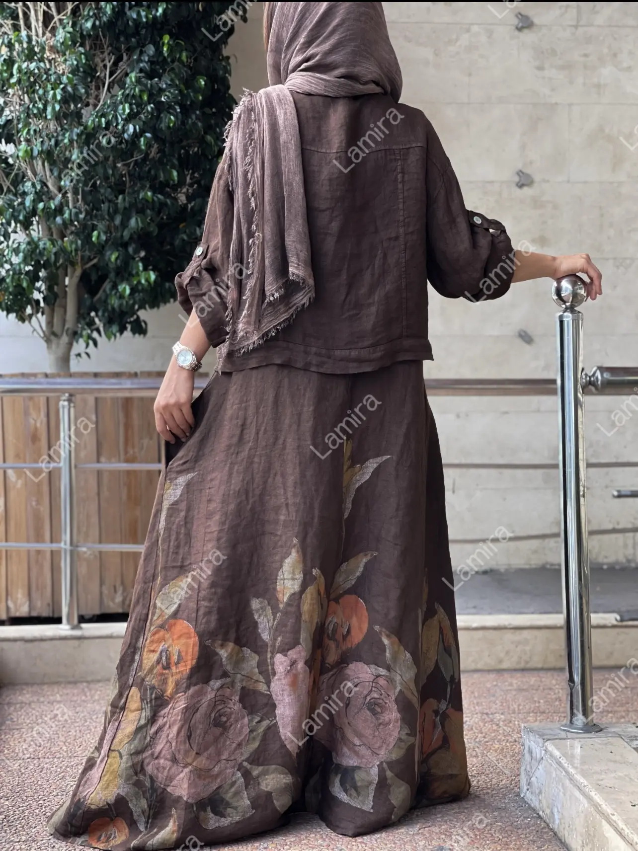 پیراهن لینن ایتالیایی گرم بالا کت سارافون طرح ساریس