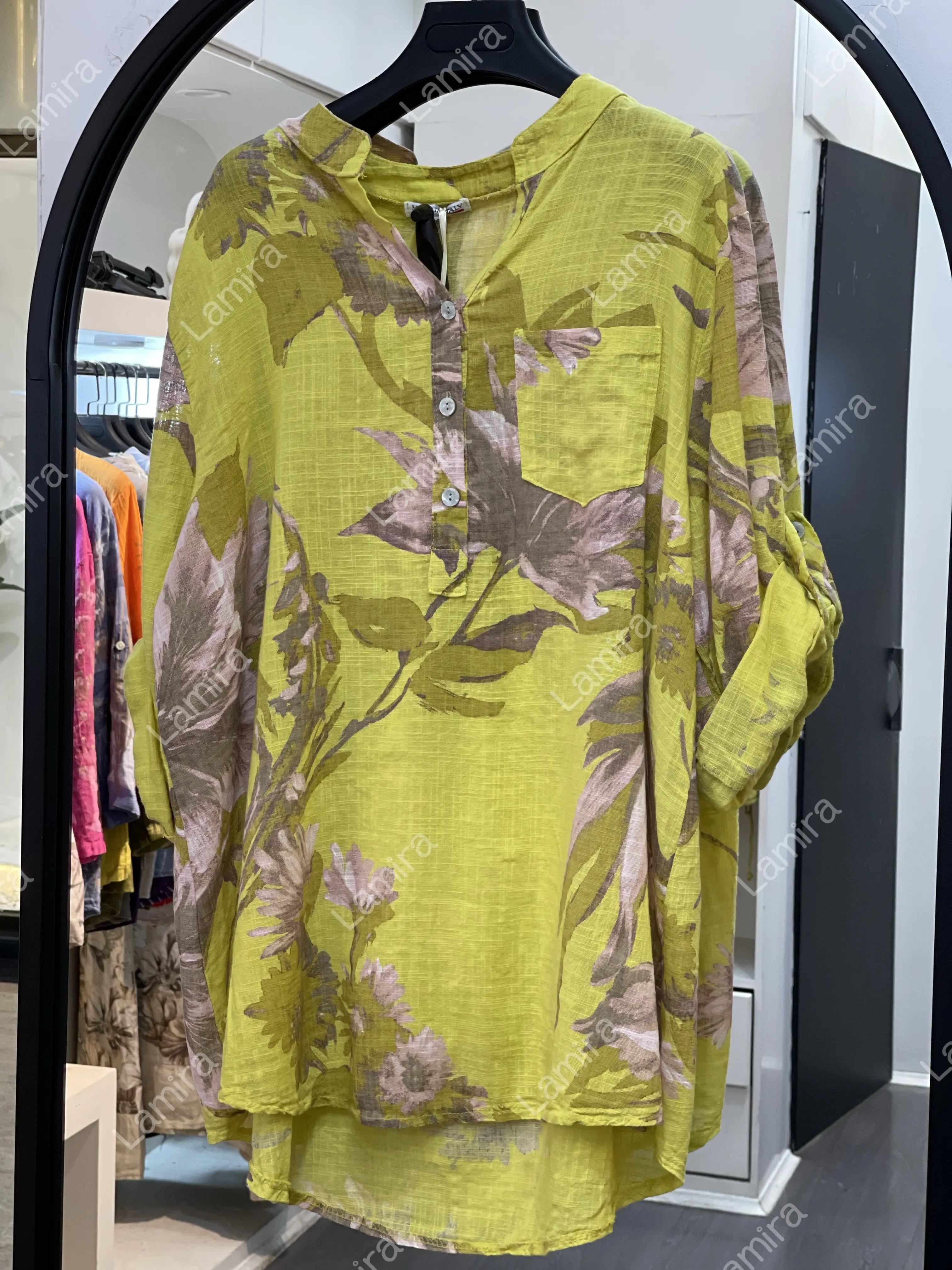 شومیز لینن ایتالیایی طرح میخک