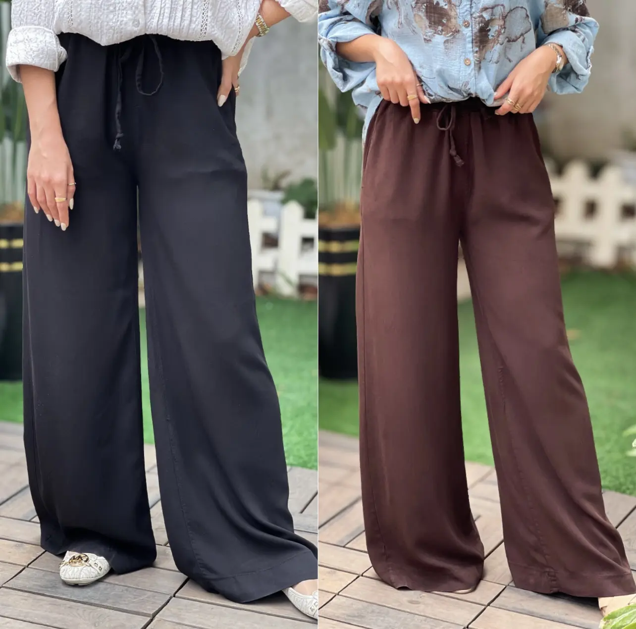 شلوار جین کاغذی کمر کش ساده (تنسل)