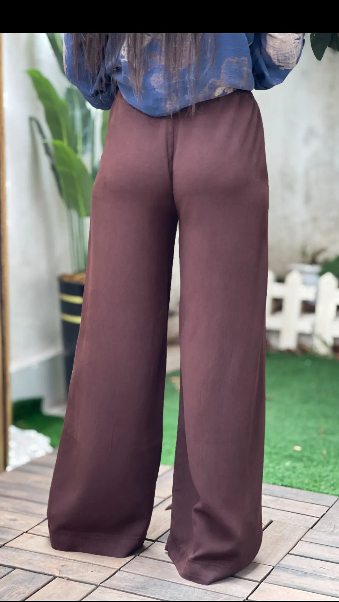 شلوار جین کاغذی کمر کش ساده (تنسل)