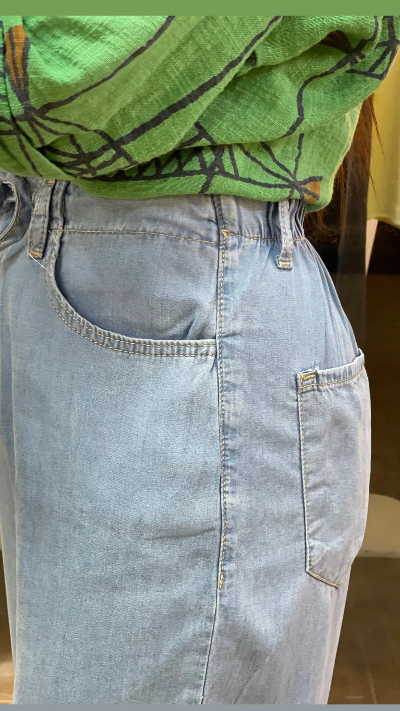 شلوار جین کاغذی (High-Waist)