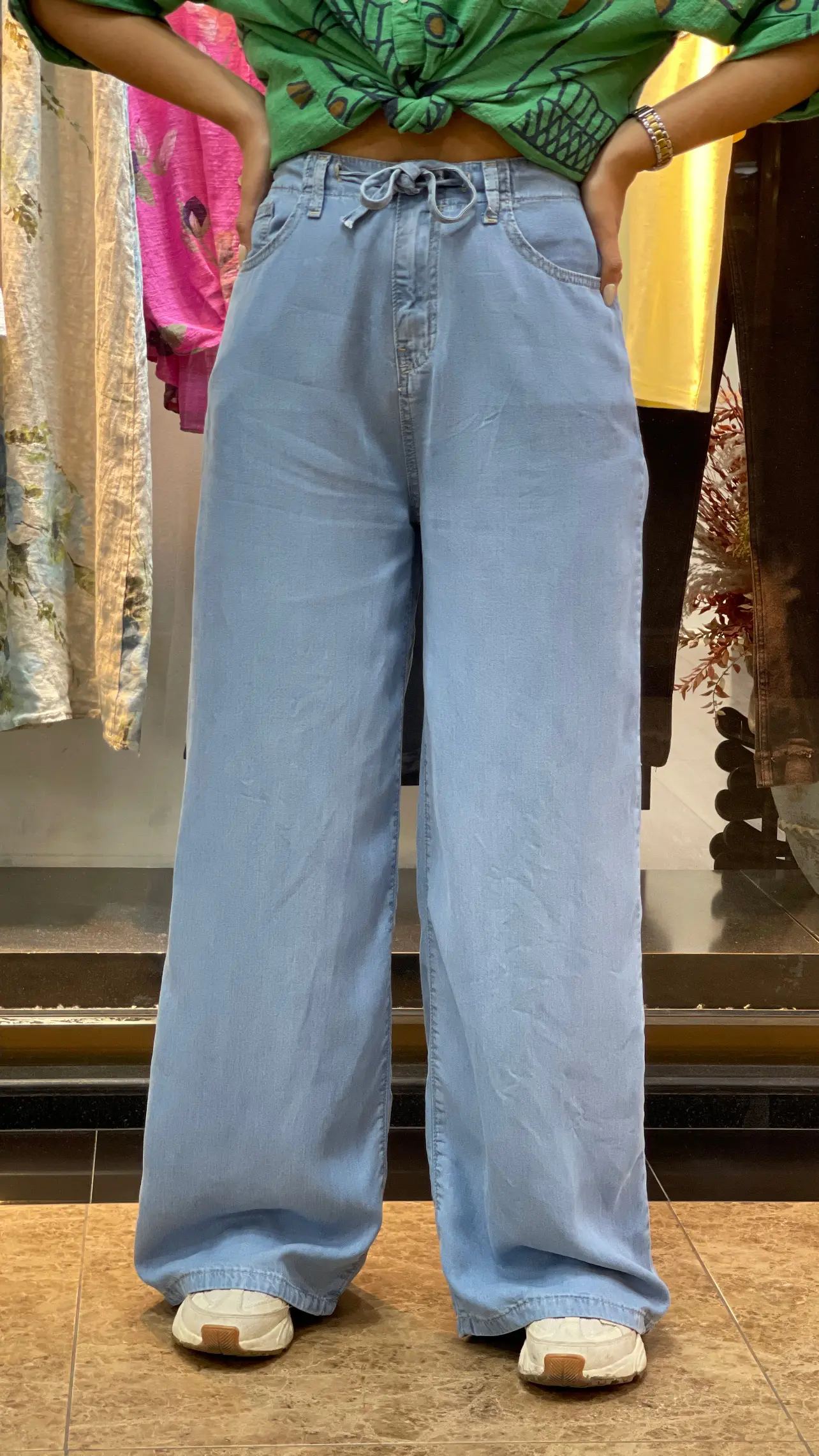 شلوار جین کاغذی (High-Waist)