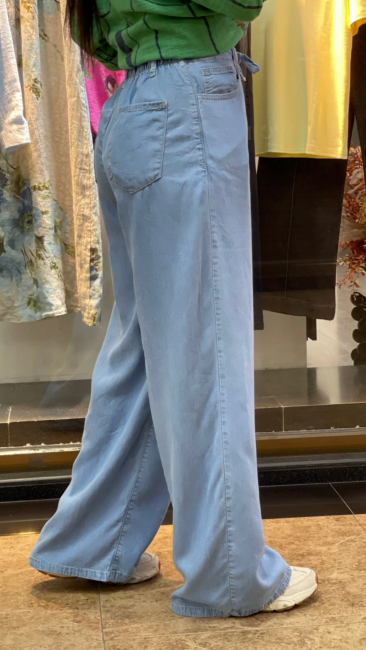 شلوار جین کاغذی (High-Waist)