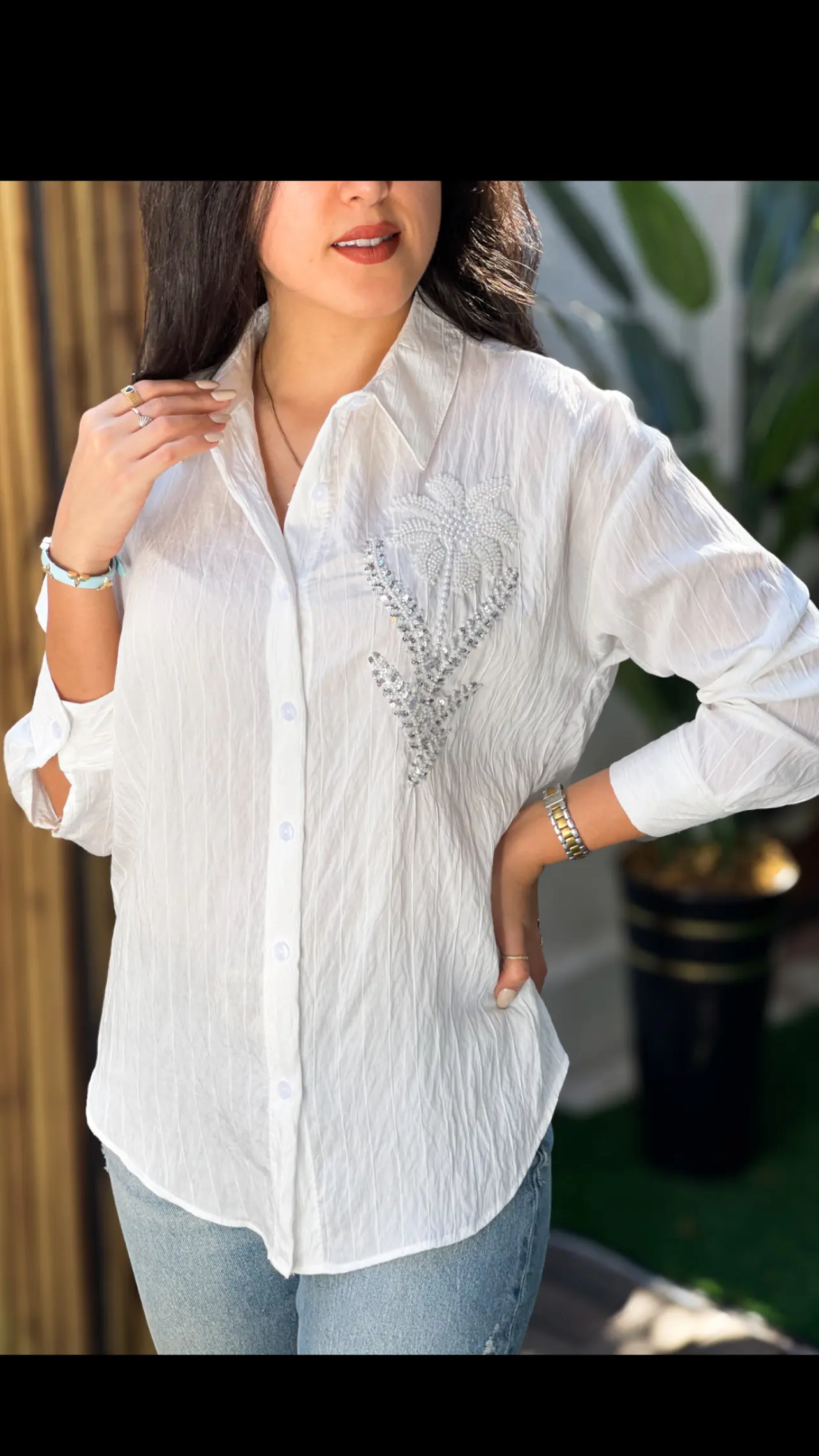 شومیز مجلسی ترک طرح تک گل