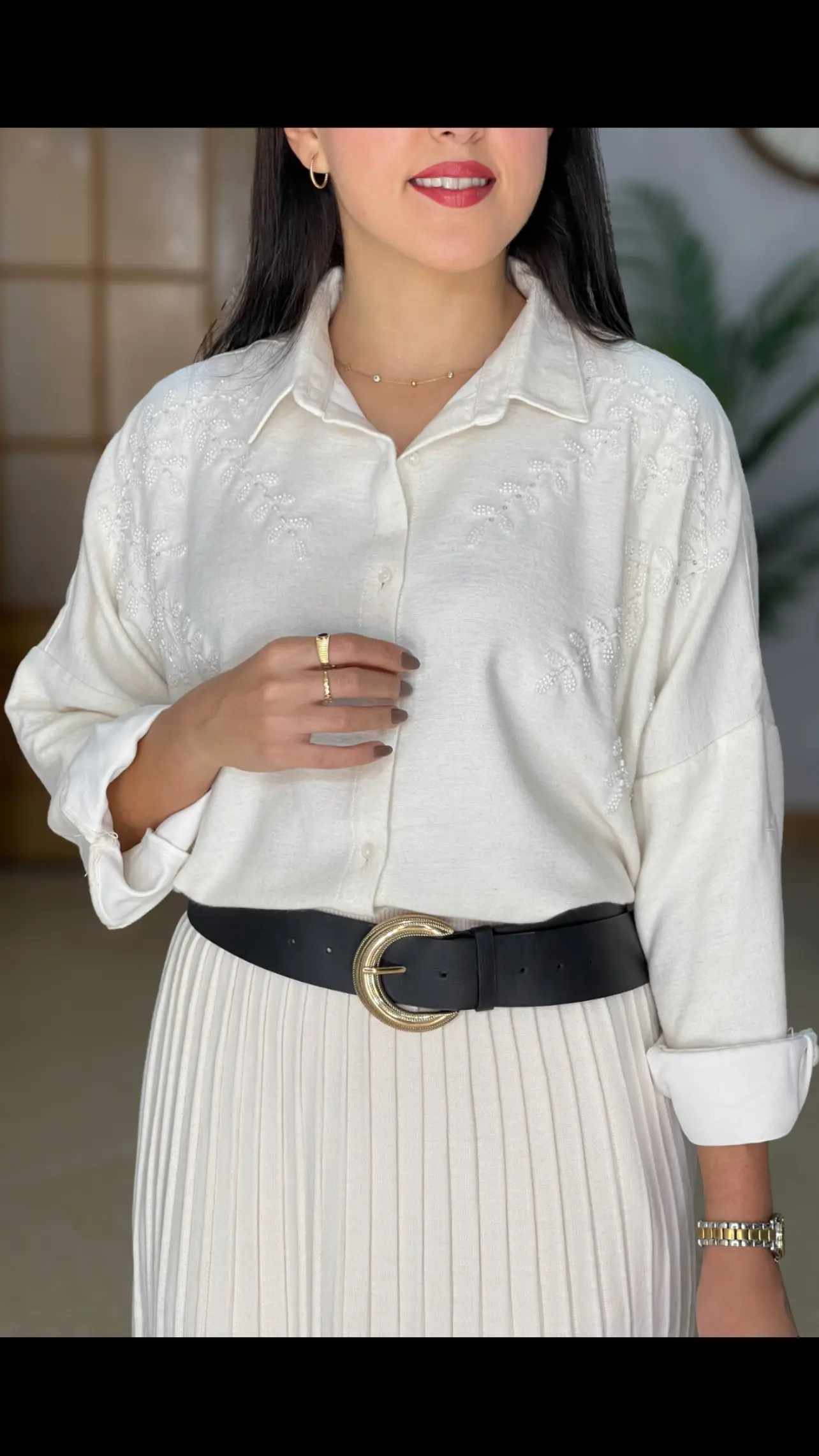 شومیز مانتویی مجلسی ترک طرح خوشه