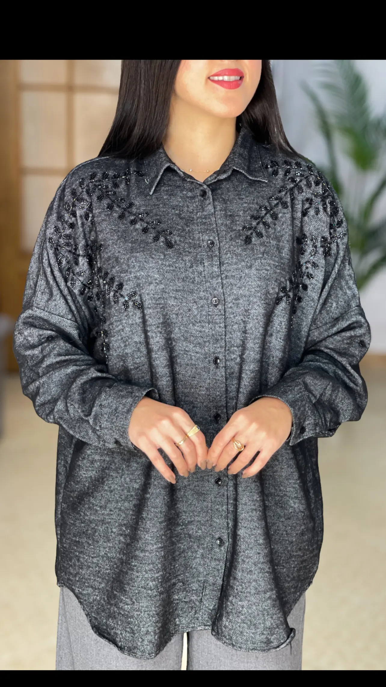 شومیز مانتویی مجلسی ترک طرح خوشه