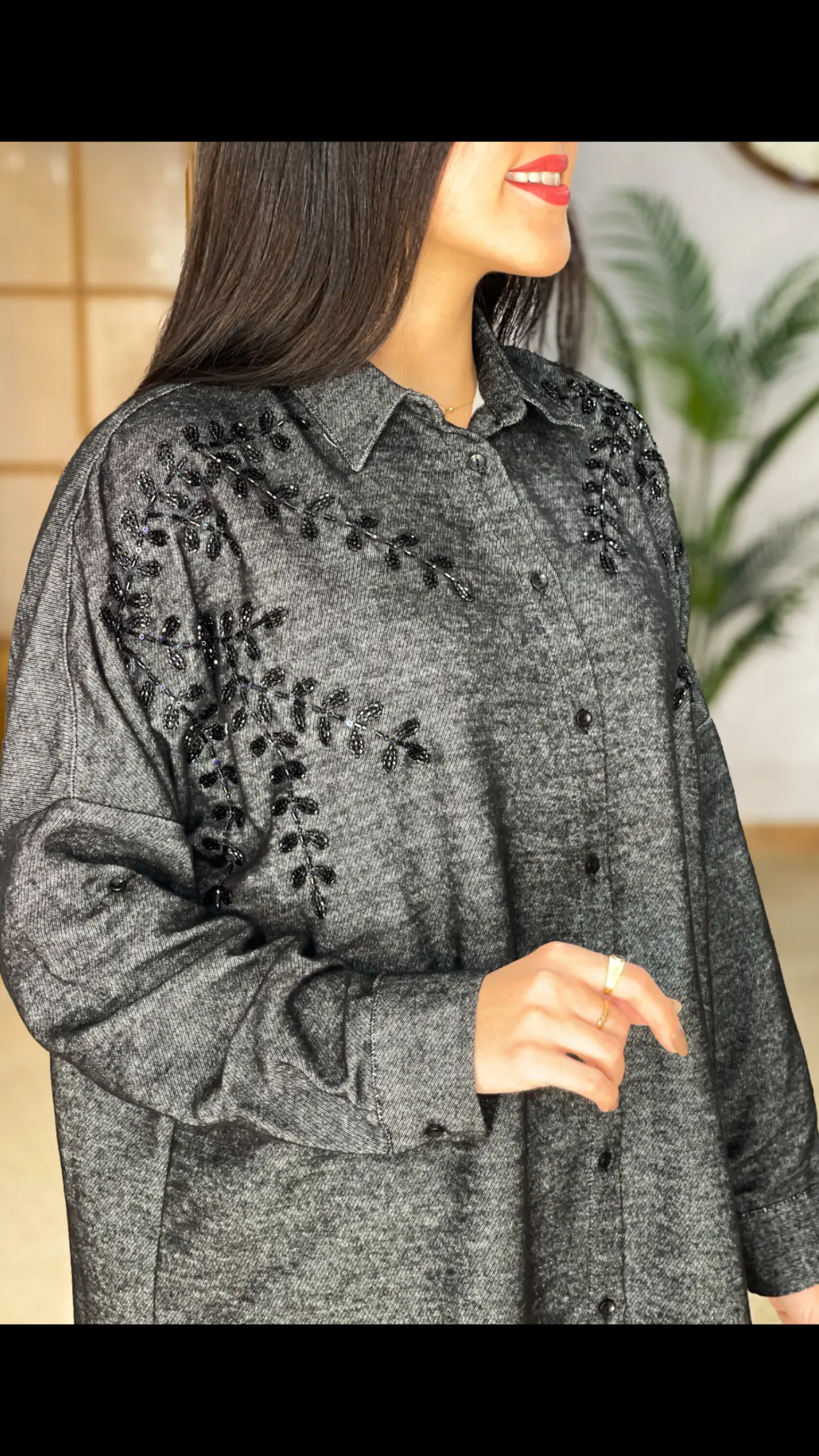 شومیز مانتویی مجلسی ترک طرح خوشه