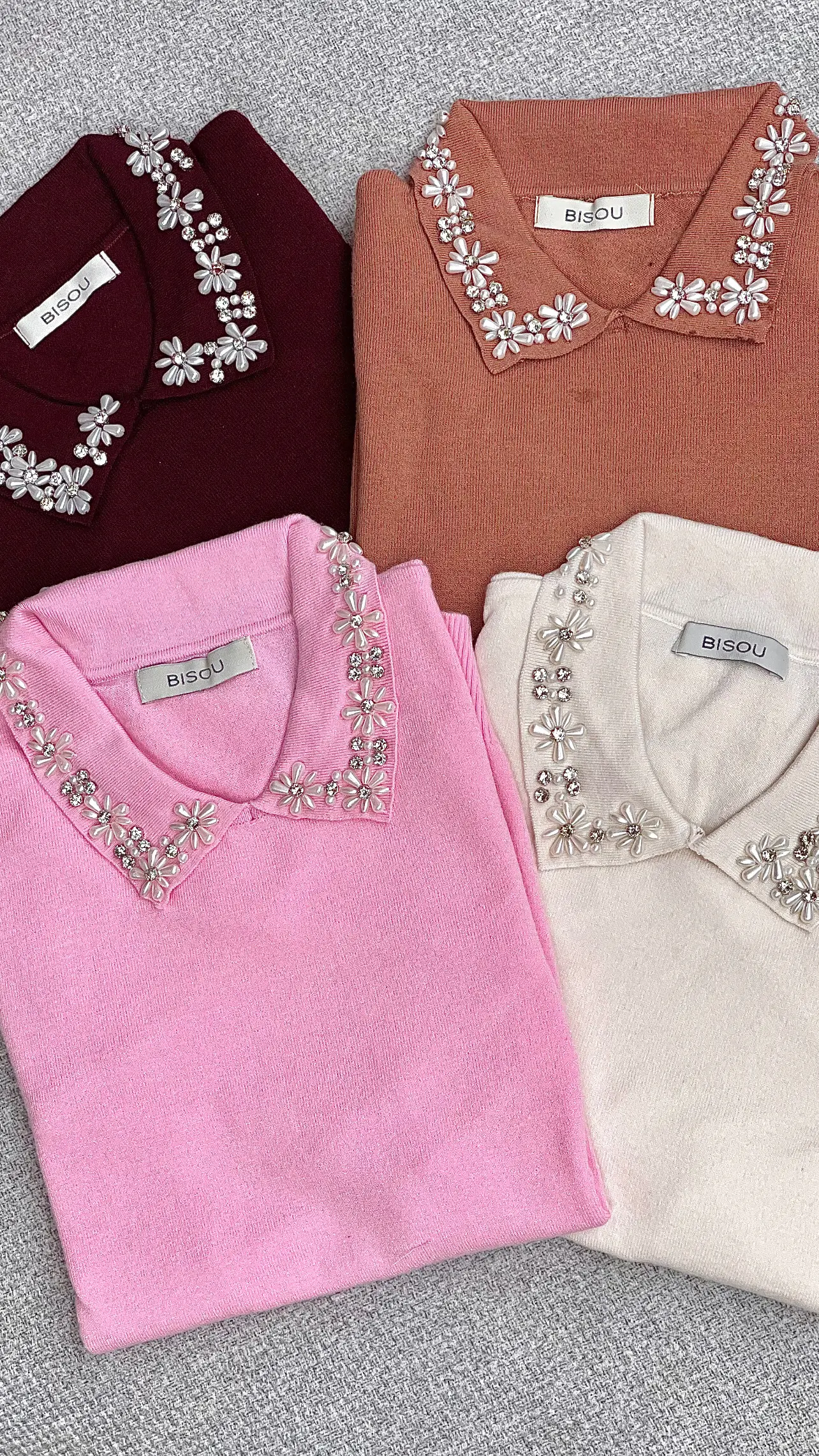 بافت یقه مروارید دوزی ترک