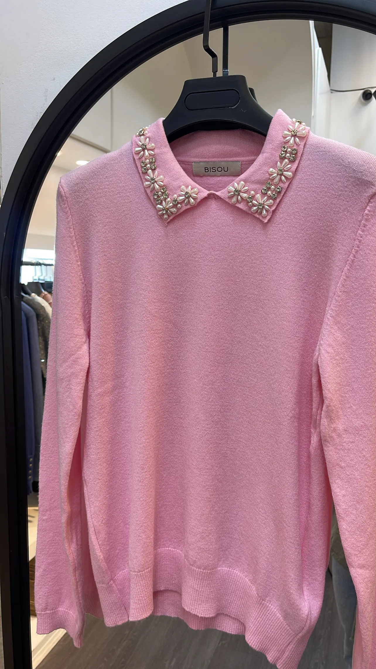 بافت یقه مروارید دوزی ترک