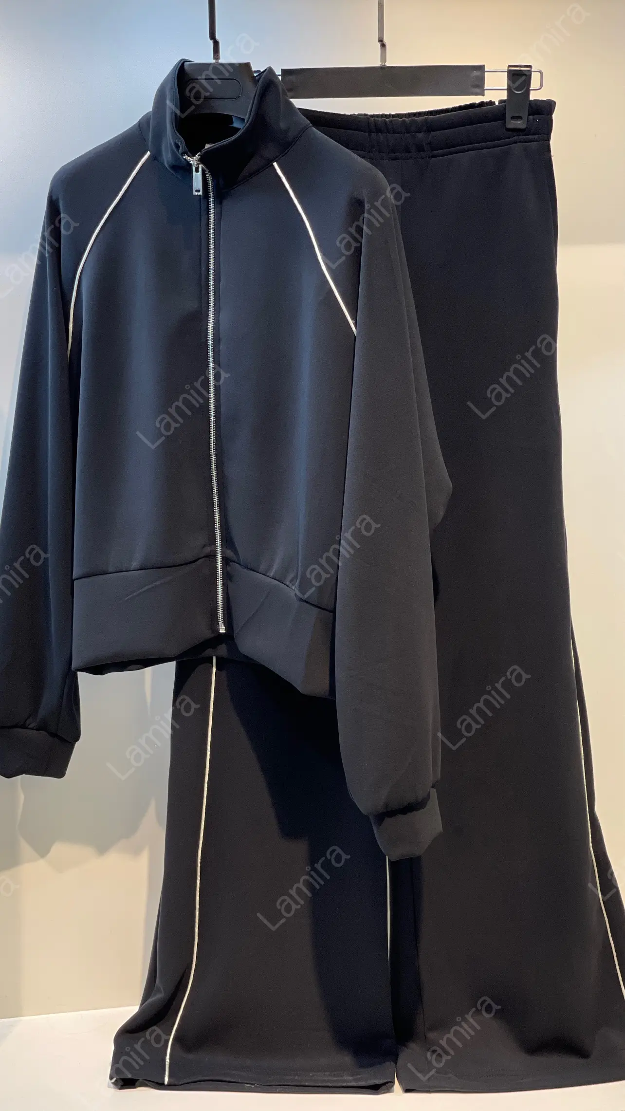 ست اویشو زیپدار خط دار برند ترک