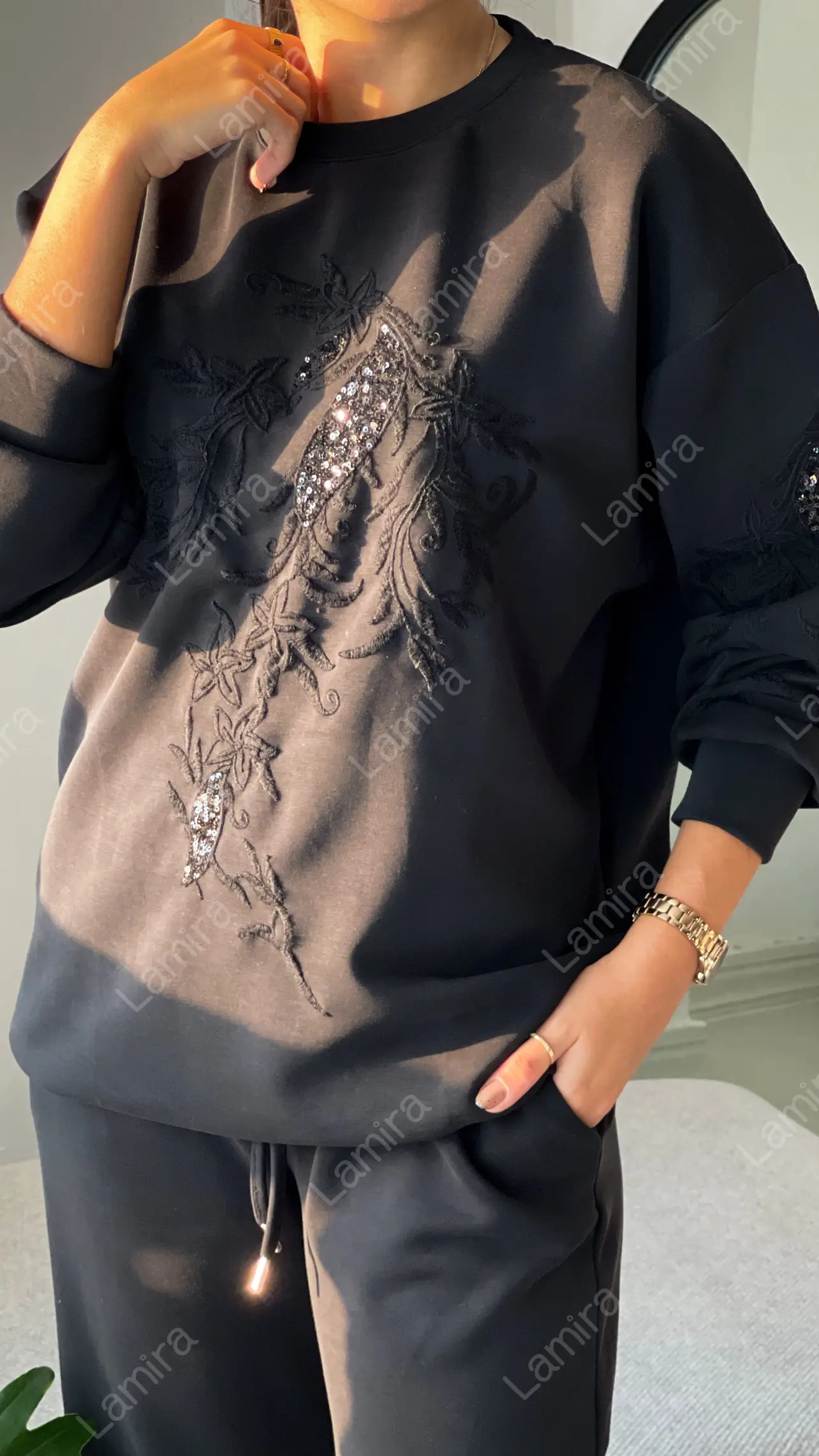 ست اویشو پولک دوزی گلدوزی برند ترک