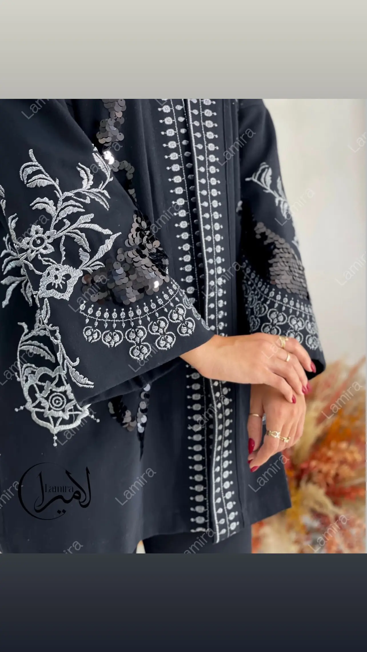 رویه مانتویی مجلسی پاییزه طرح گرپ