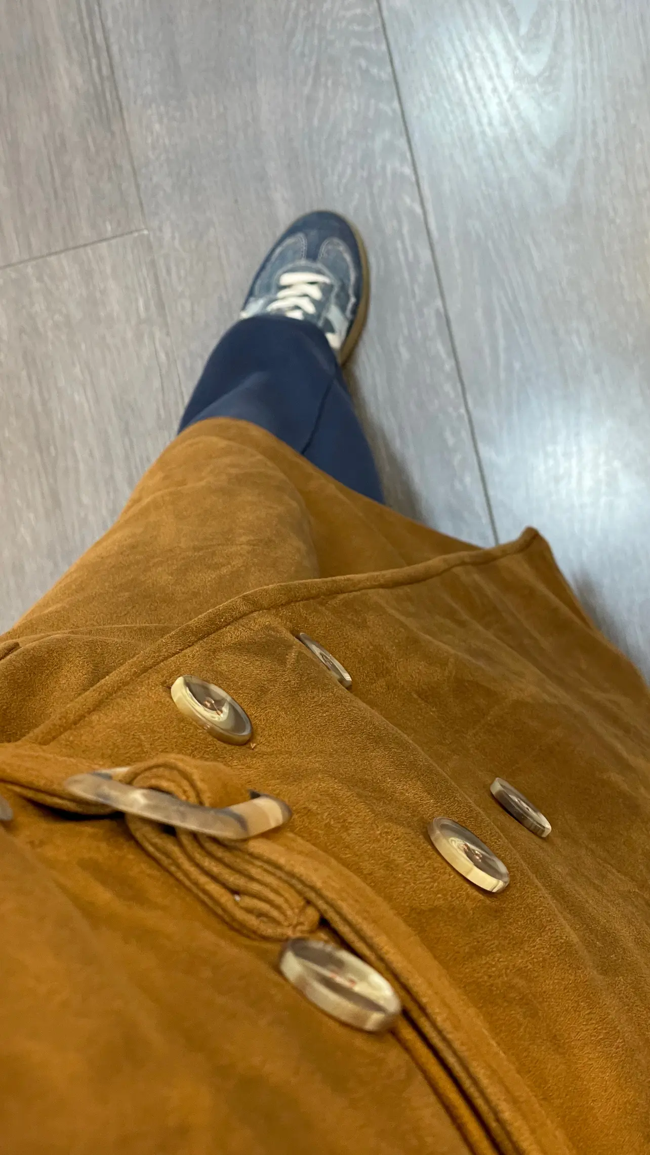 پالتو بلند استر دار جیر برند اورجینال ترک