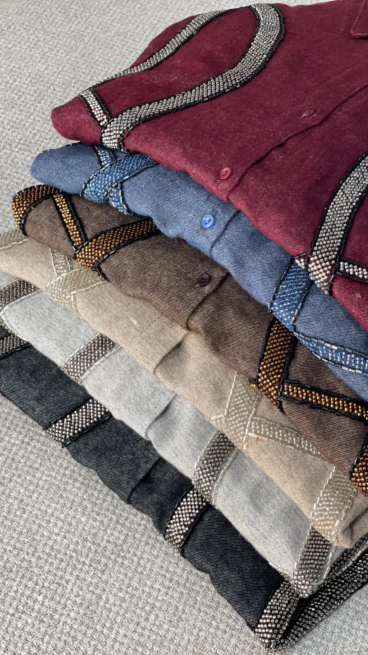 شومیز مانتویی مجلسی پاییزه طرح ماردین