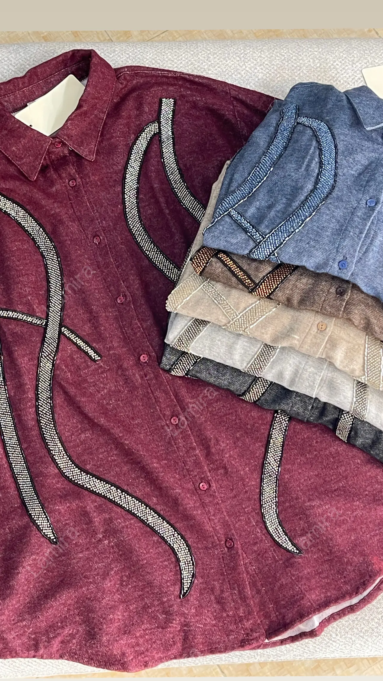 شومیز مانتویی مجلسی پاییزه طرح ماردین