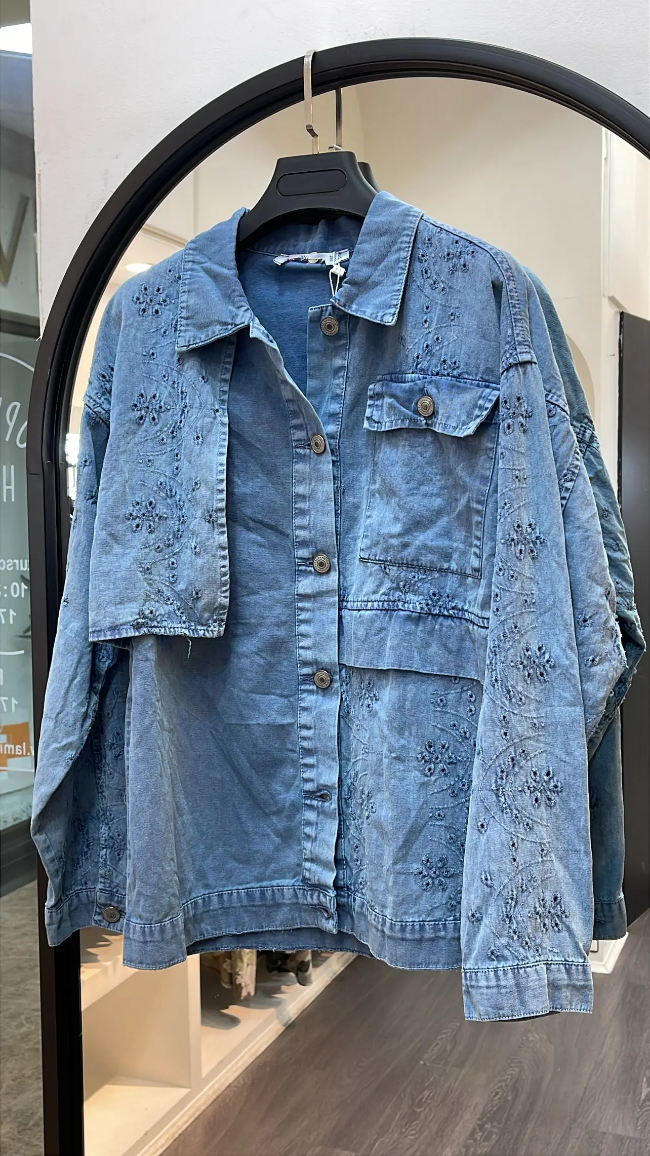 کت جین خامه دوزی