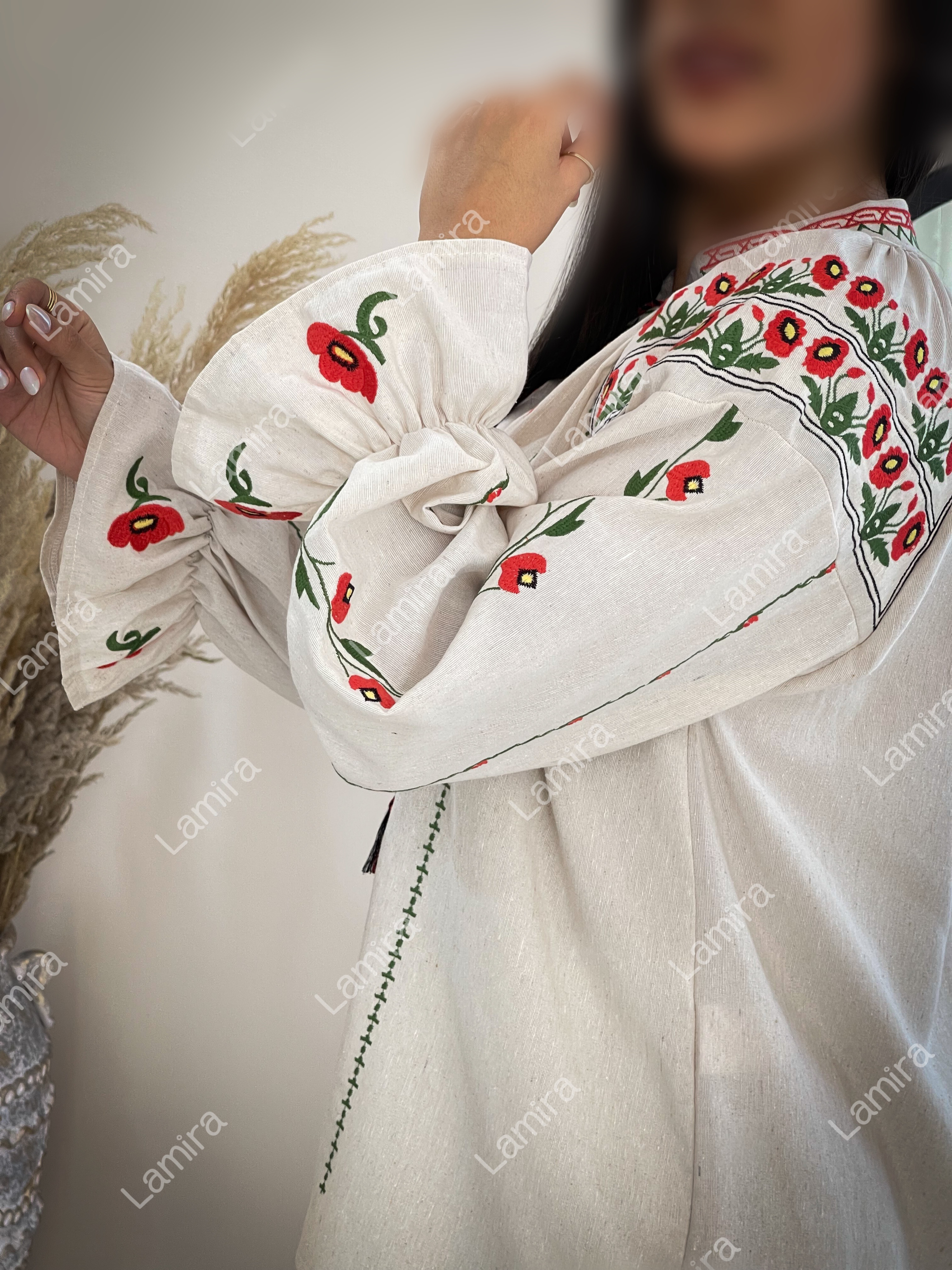 شومیز گلدوزی اسپرت طرح شقایق