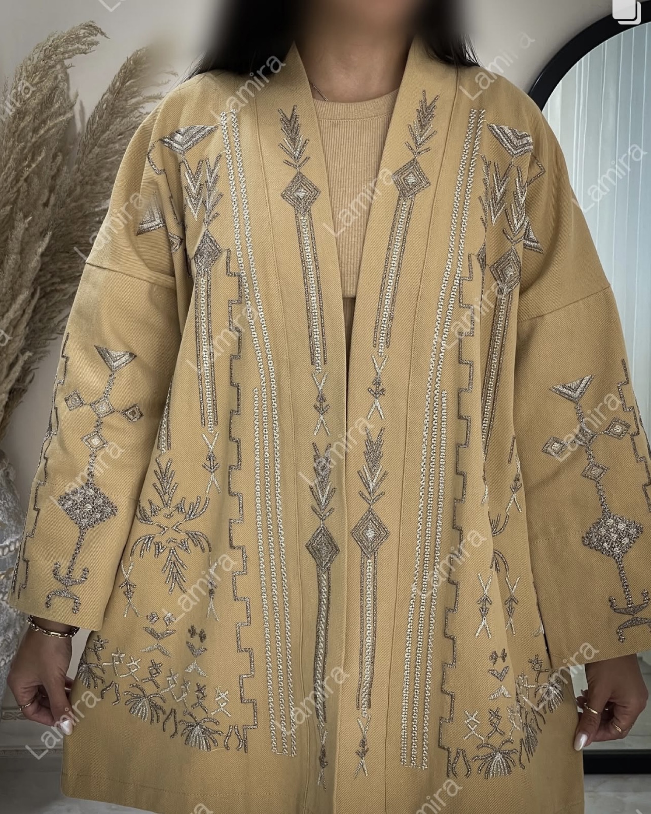رویه مانتویی کتان کجرا طرح خطی