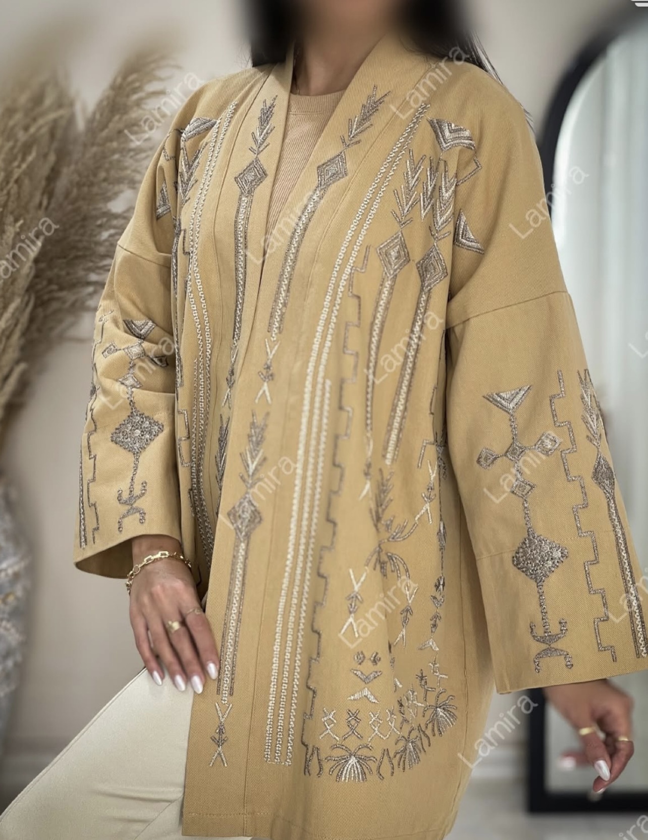 رویه مانتویی کتان کجرا طرح خطی