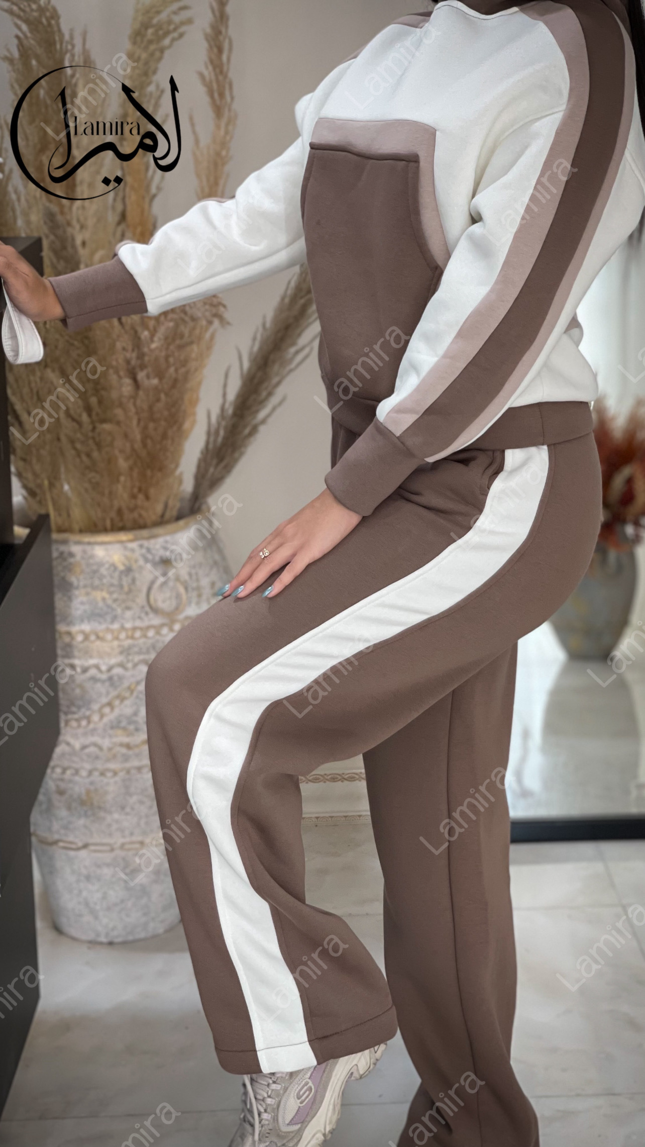 ست هودی شلوار تو کرک طرح سیرکل