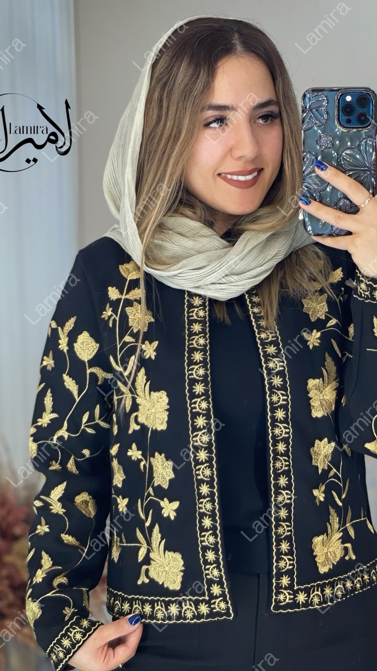 کت گلدوزی فوتر گلد
